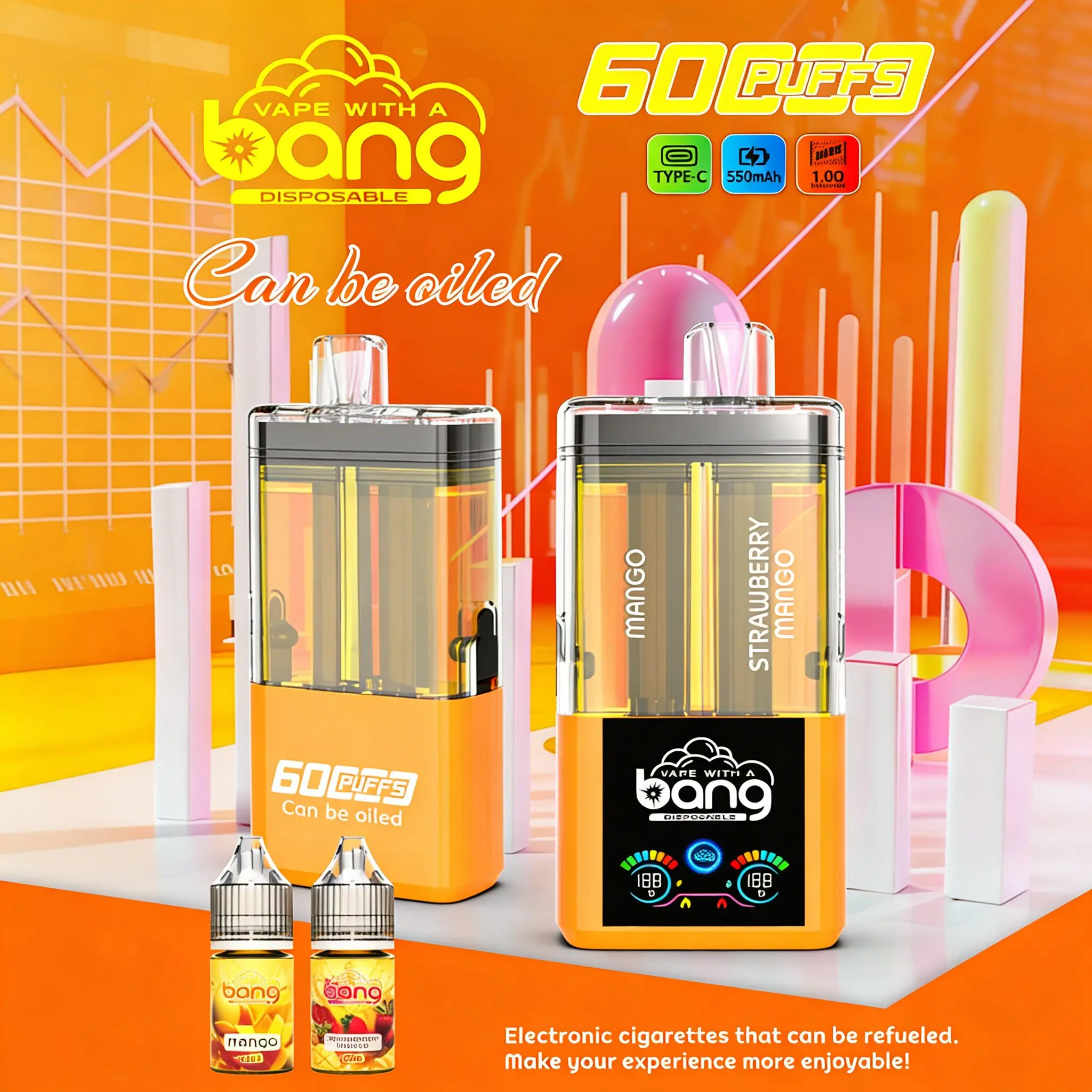 Bang Dual Refillable Oil 60K Vape | 60000 Puffs - immagine 20