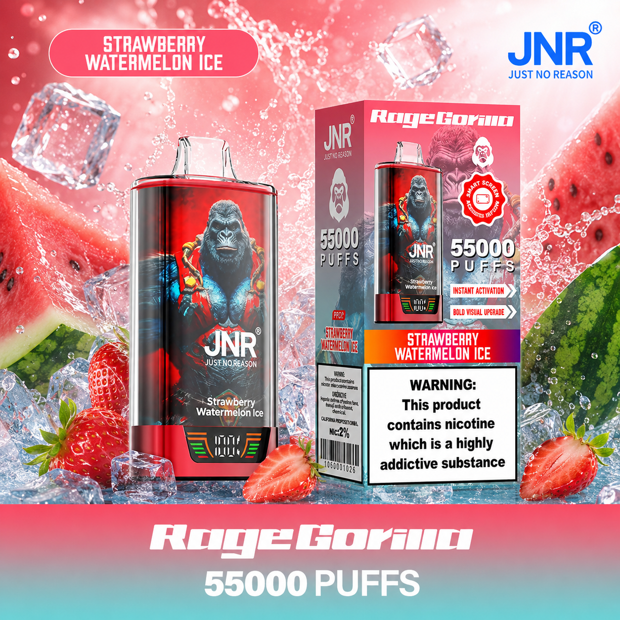 JNR Rage Gorilla Vape | 55000 Puffs (50 PCS) - immagine 20