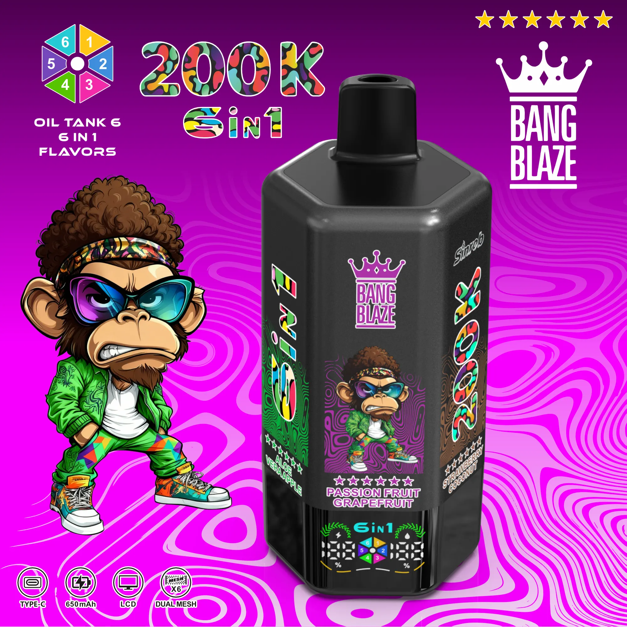 Bang Blaze 200000 200K Puffs(10PCS)EU - immagine 3