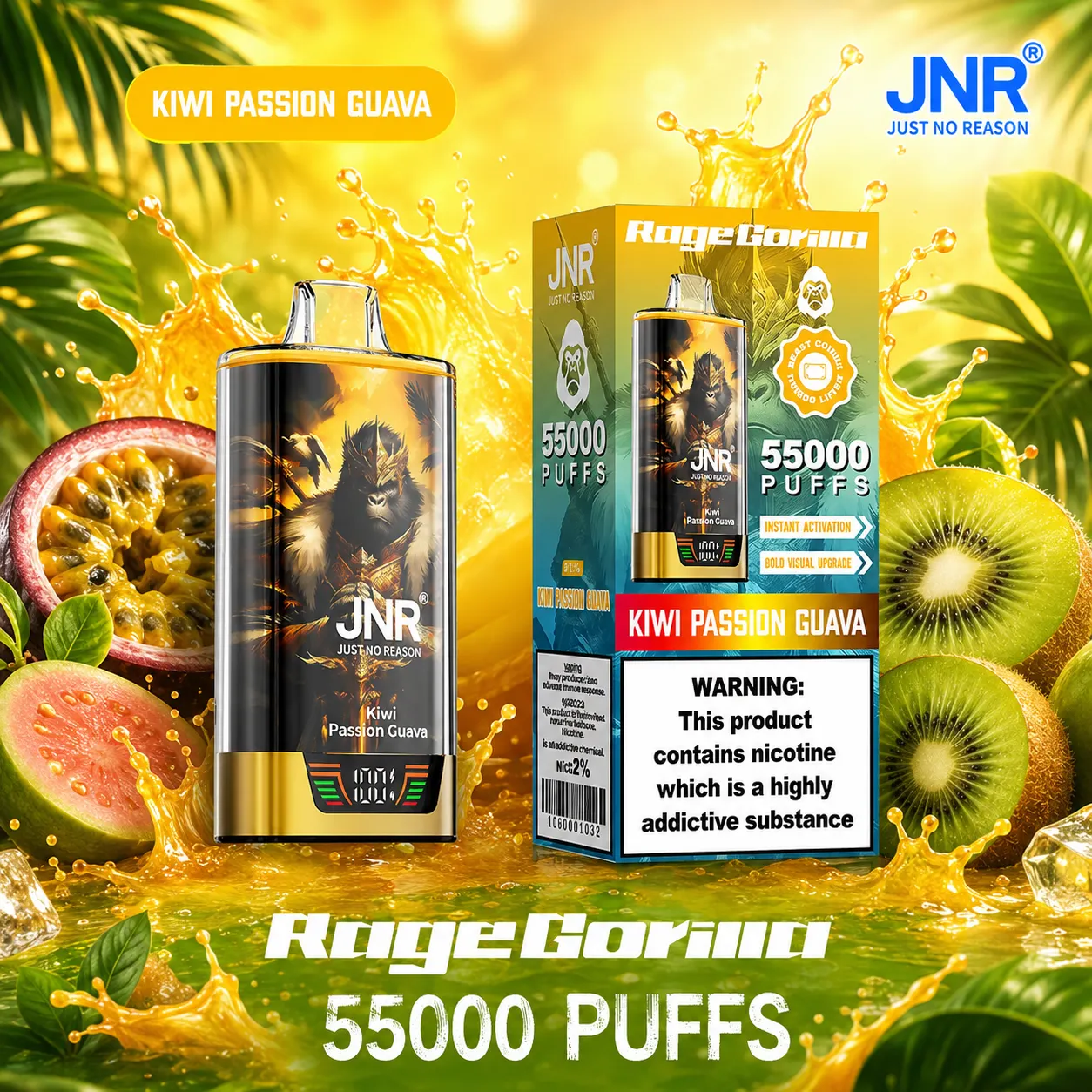 JNR Rage Gorilla Vape | 55000 Puffs (50 PCS) - immagine 14