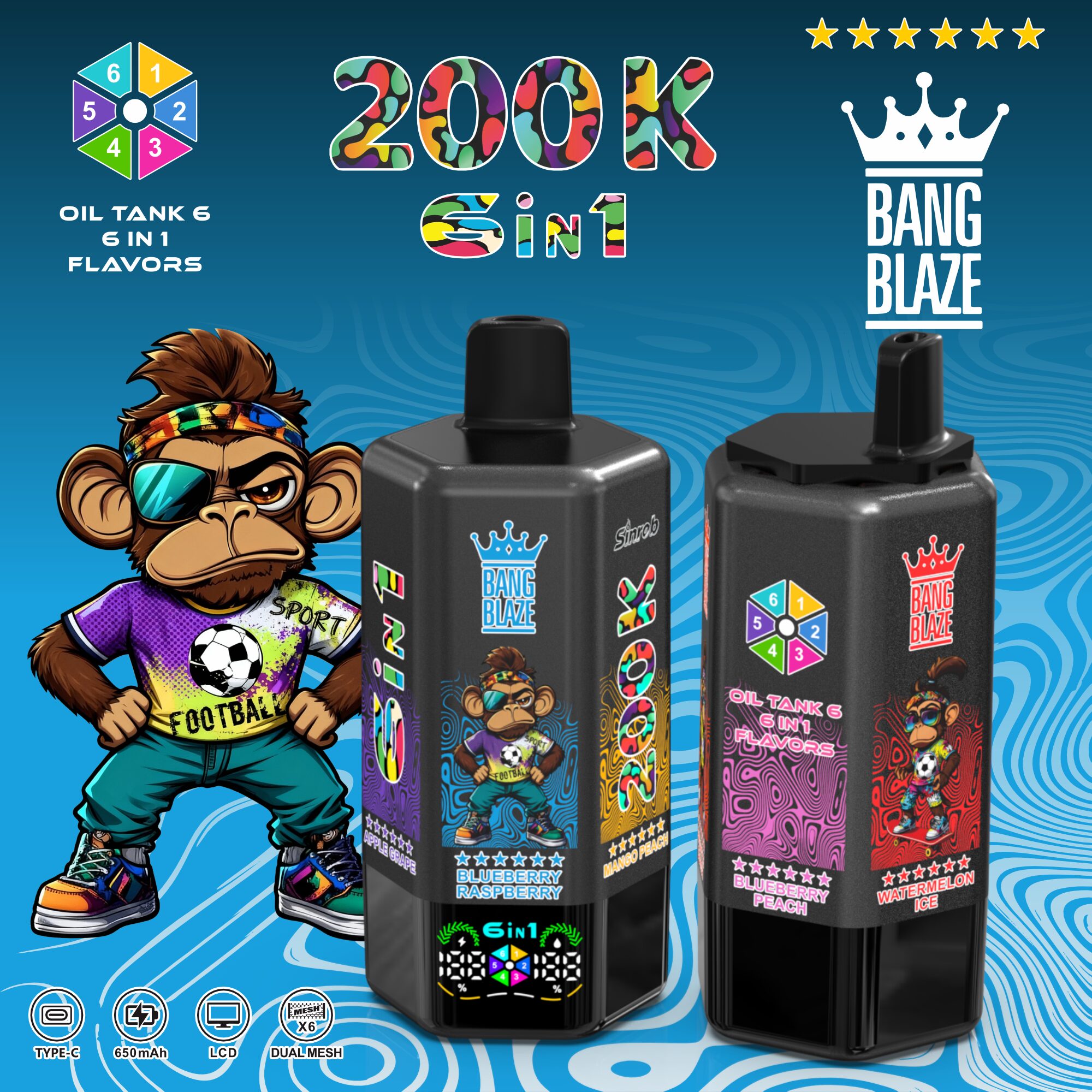 Bang Blaze 200000 200K Puffs(10PCS)EU - immagine 12