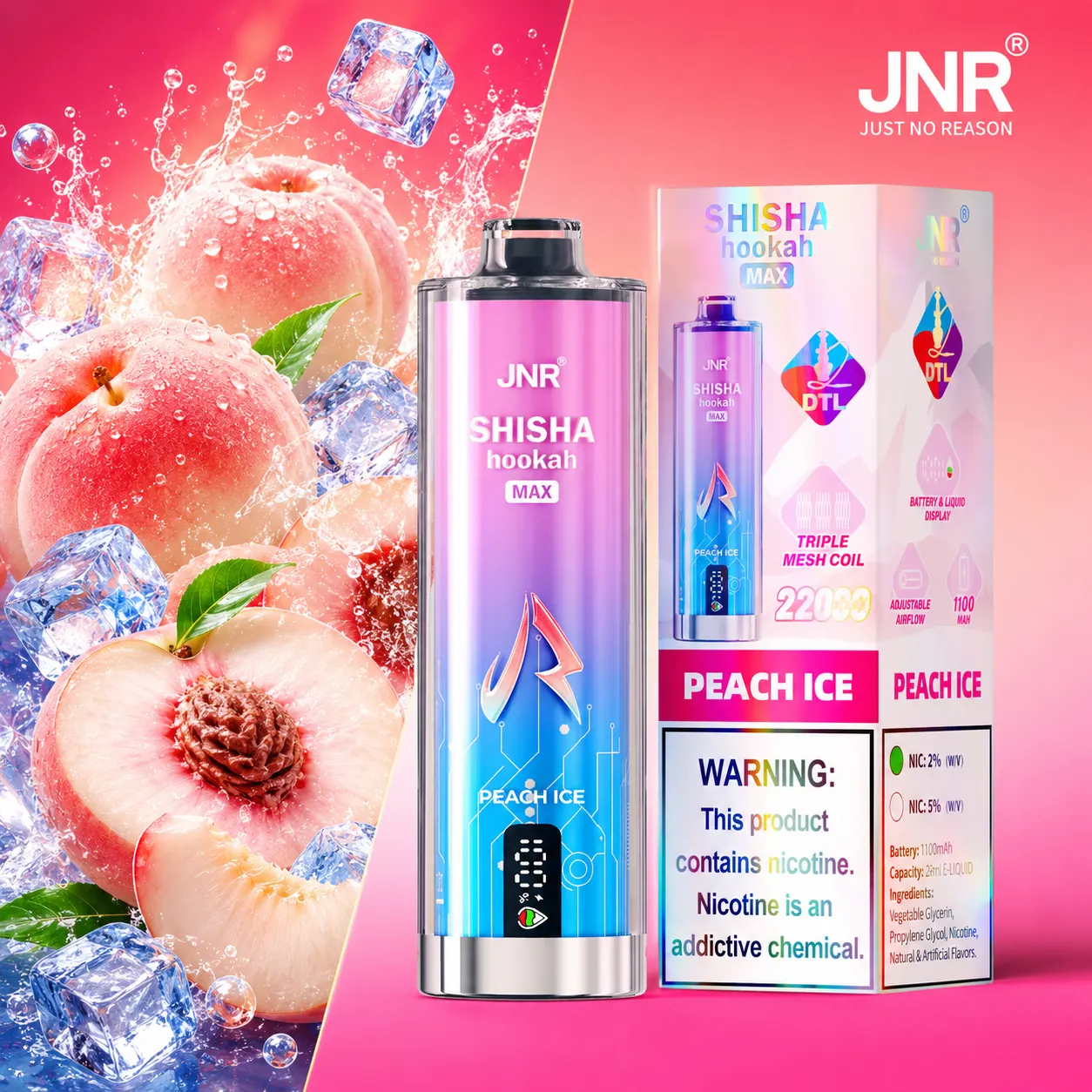 JNR Shisha Max Vape | 22000 Puffs (50 PCS) - immagine 10