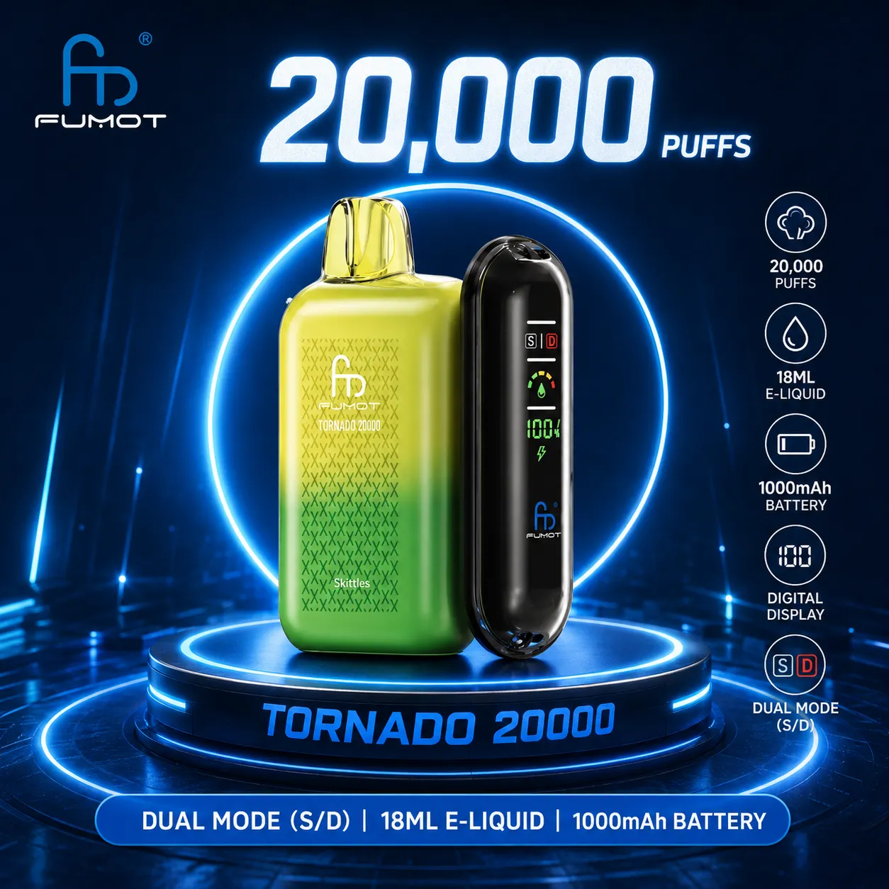 Fumot Tornado 20000 Vape | 20K Puffs - immagine 4