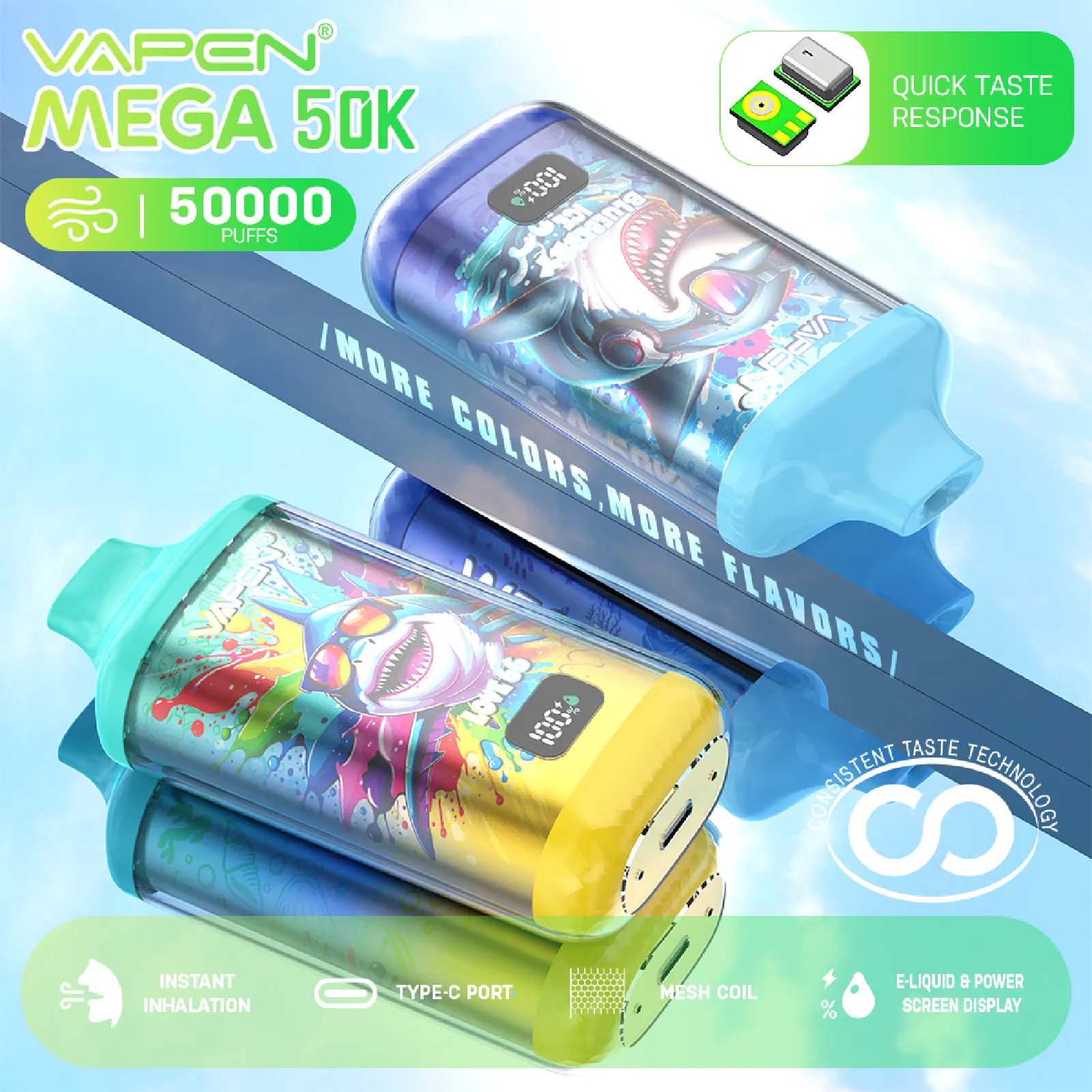 Vapen Mega 50K – Wholesale Vape Europe (50PCS)EU - immagine 5