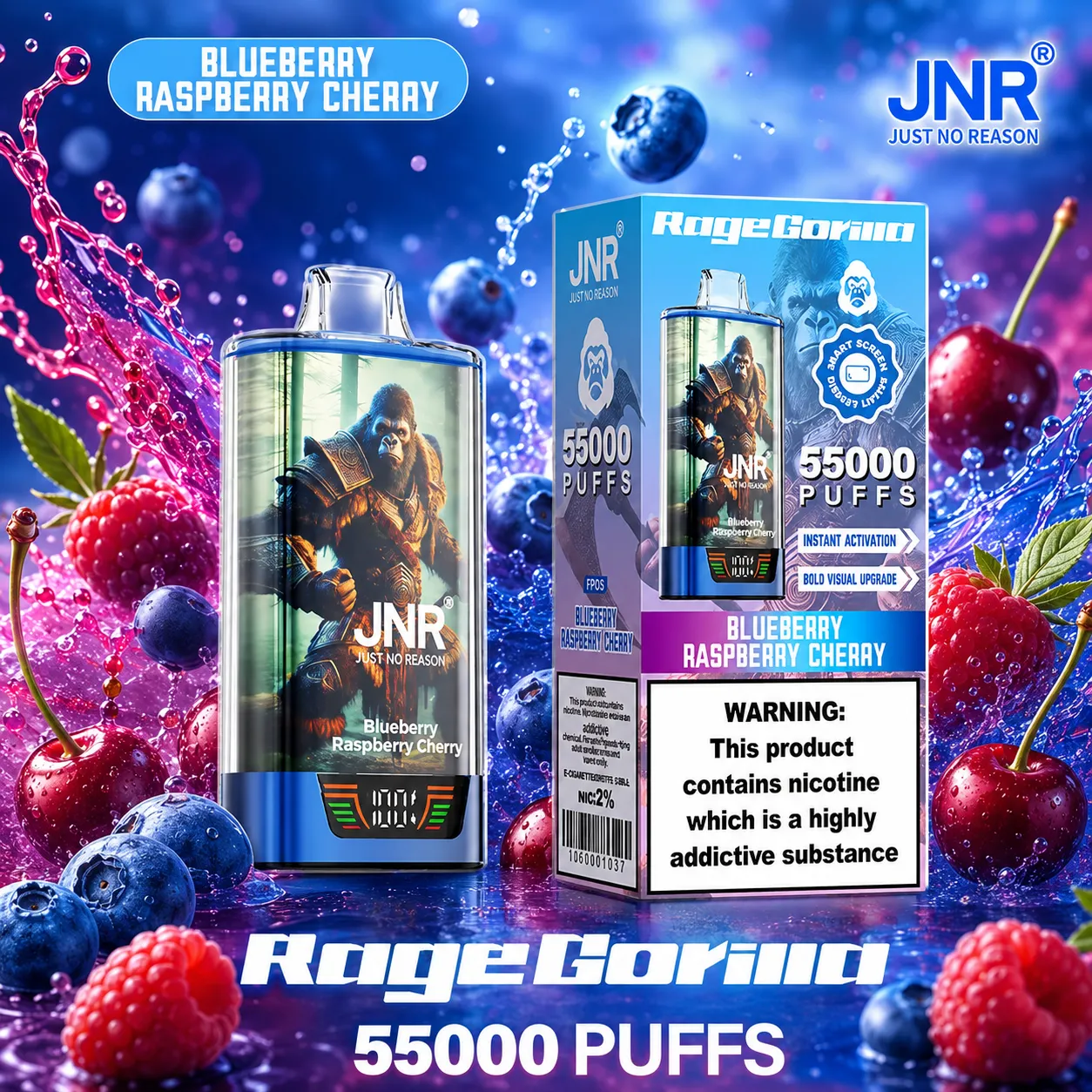 JNR Rage Gorilla Vape | 55000 Puffs (50 PCS) - immagine 11