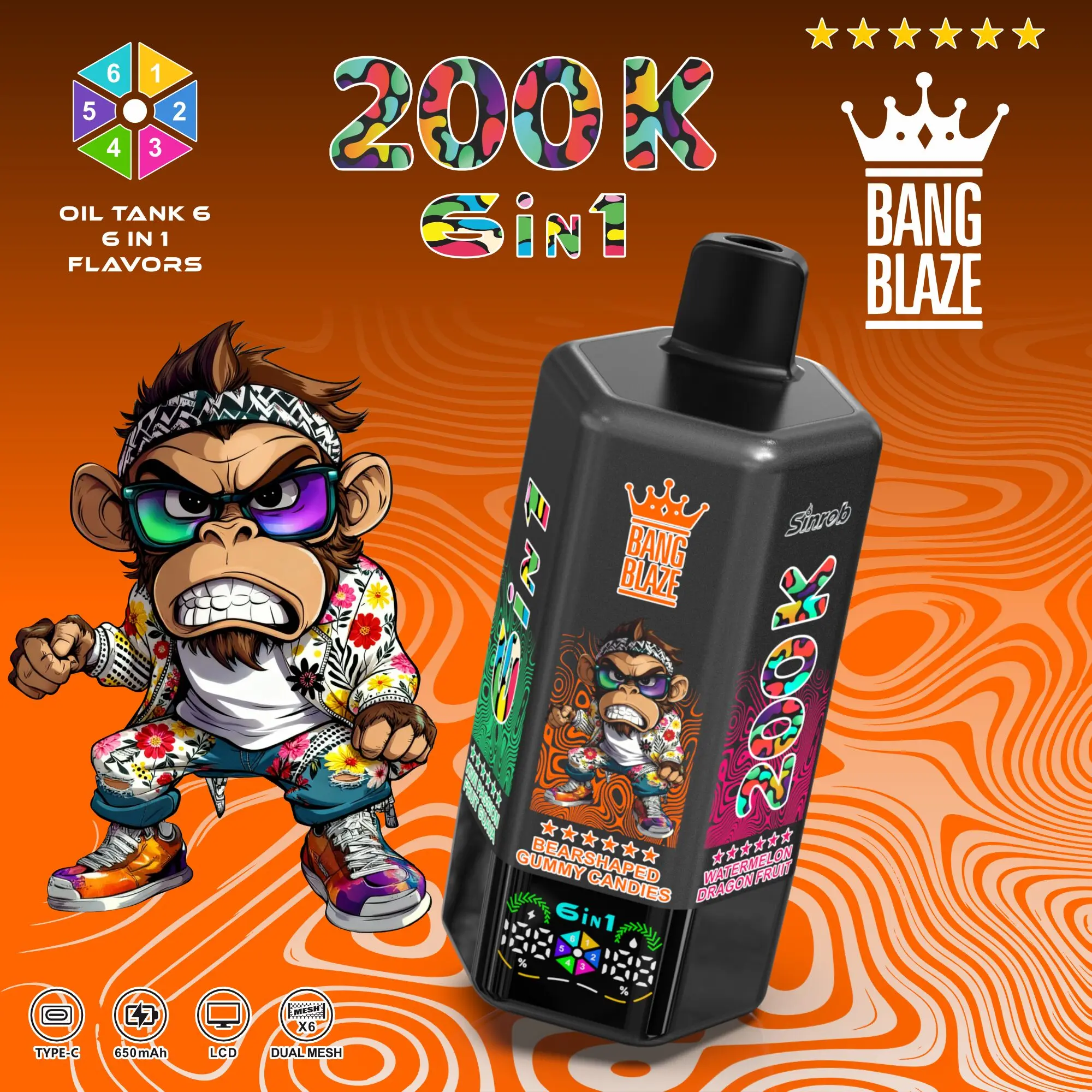 Bang Blaze 200000 200K Puffs(10PCS)EU - immagine 9