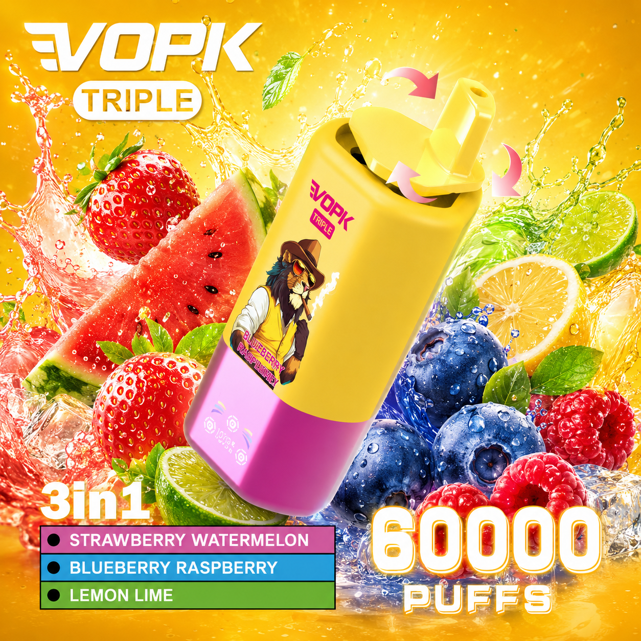 VOPK Triple 3 in 1 60K Vape | 60000 Puffs - immagine 6
