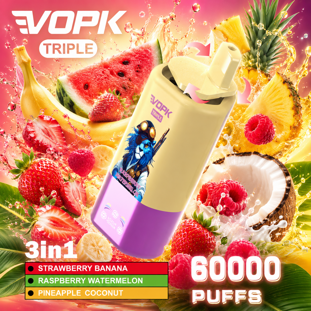 VOPK Triple 3 in 1 60K Vape | 60000 Puffs - immagine 4