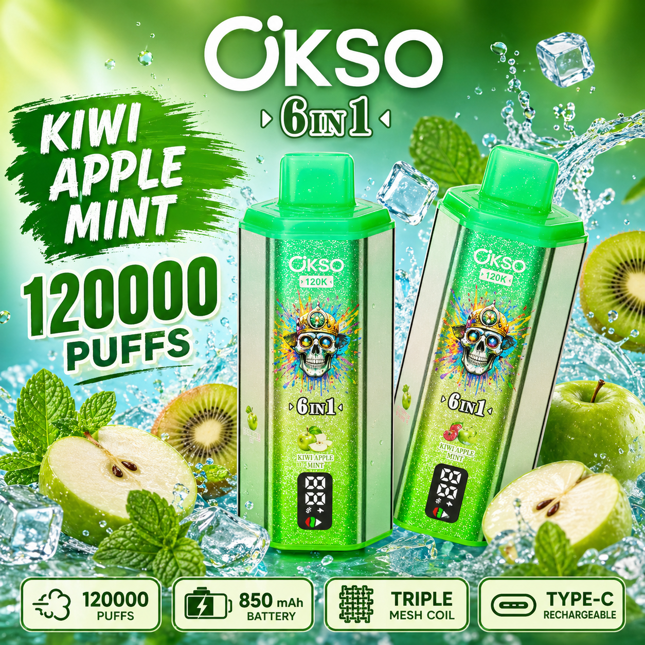 OKSO 6in1 120K Vape | 120000 Puffs(10PCS) - immagine 5