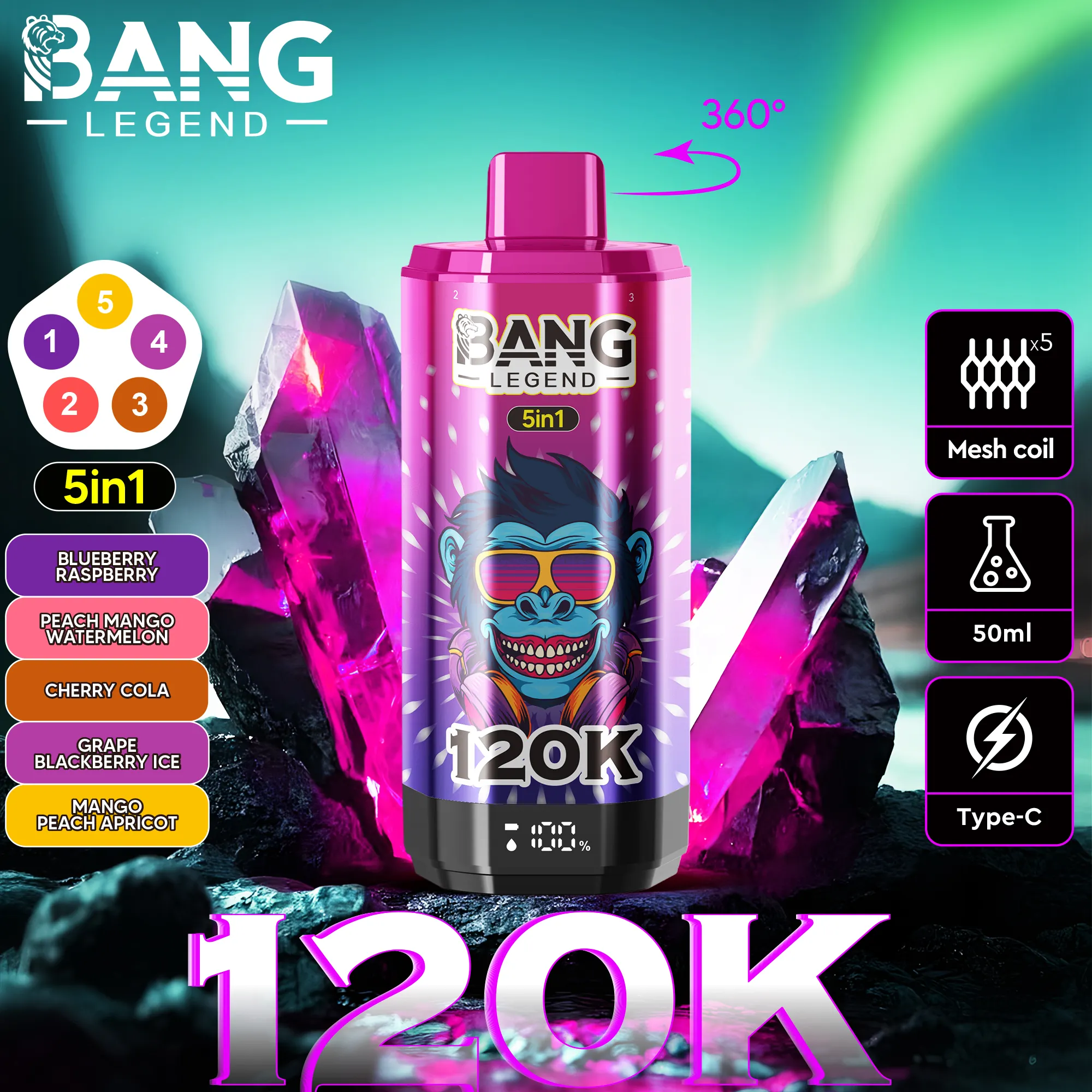 Bang Legend 120000 120K Puffs 5 in 1 (10PCS)EU - immagine 21
