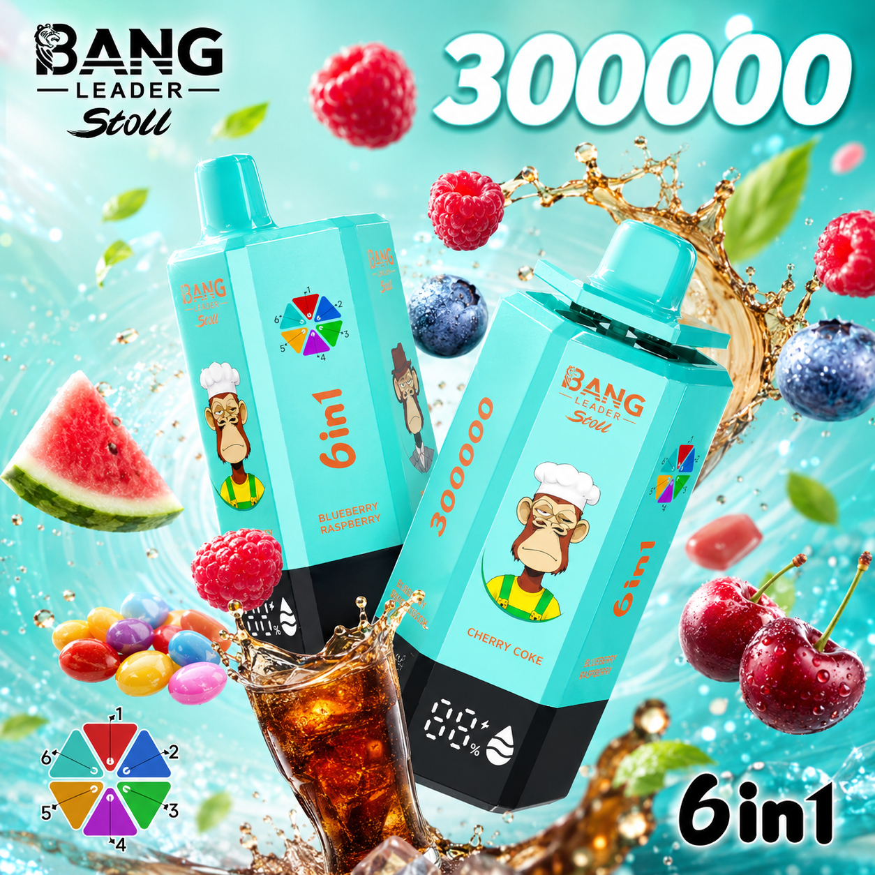Bang Leader Stoll 300K 6-in-1 Vape | 300000 Puffs(10PCS) - immagine 5