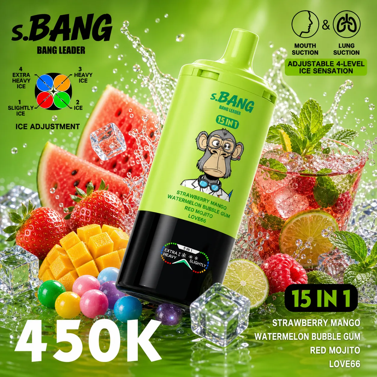 Bang Leader 450K - 450,000 Puffs 15-in-1 Flavor System - immagine 6