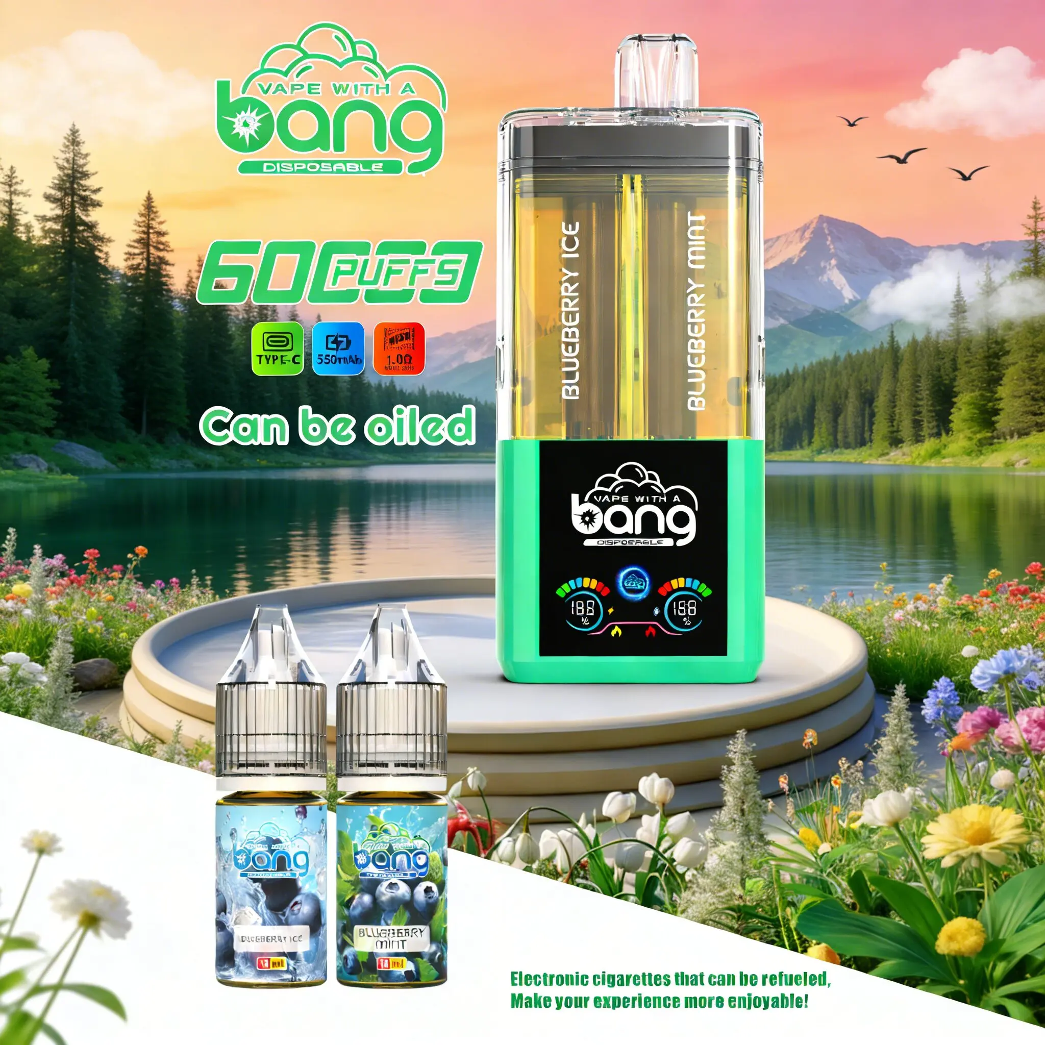 Bang Dual Refillable Oil 60K Vape | 60000 Puffs - immagine 10
