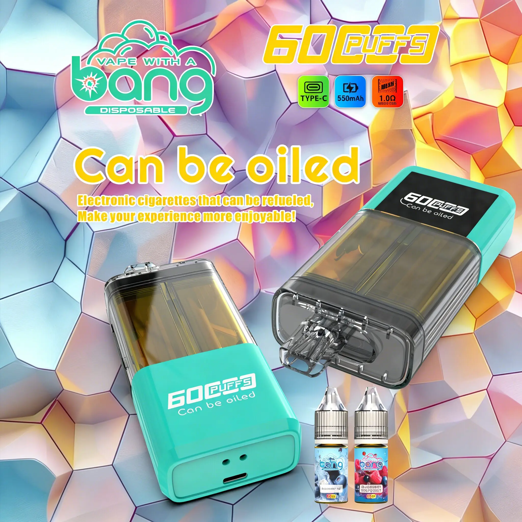 Bang Dual Refillable Oil 60K Vape | 60000 Puffs - immagine 9