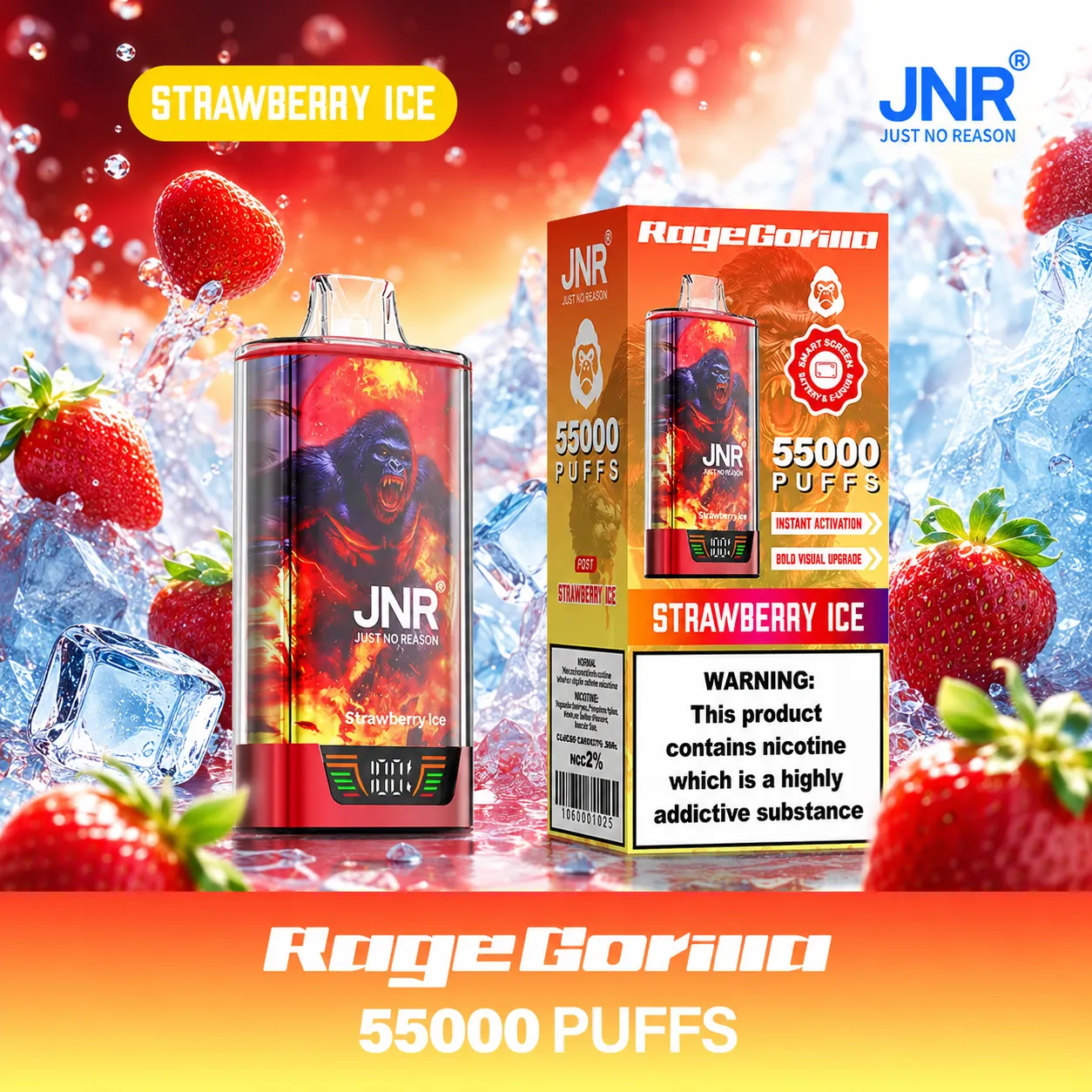 JNR Rage Gorilla Vape | 55000 Puffs (50 PCS) - immagine 18