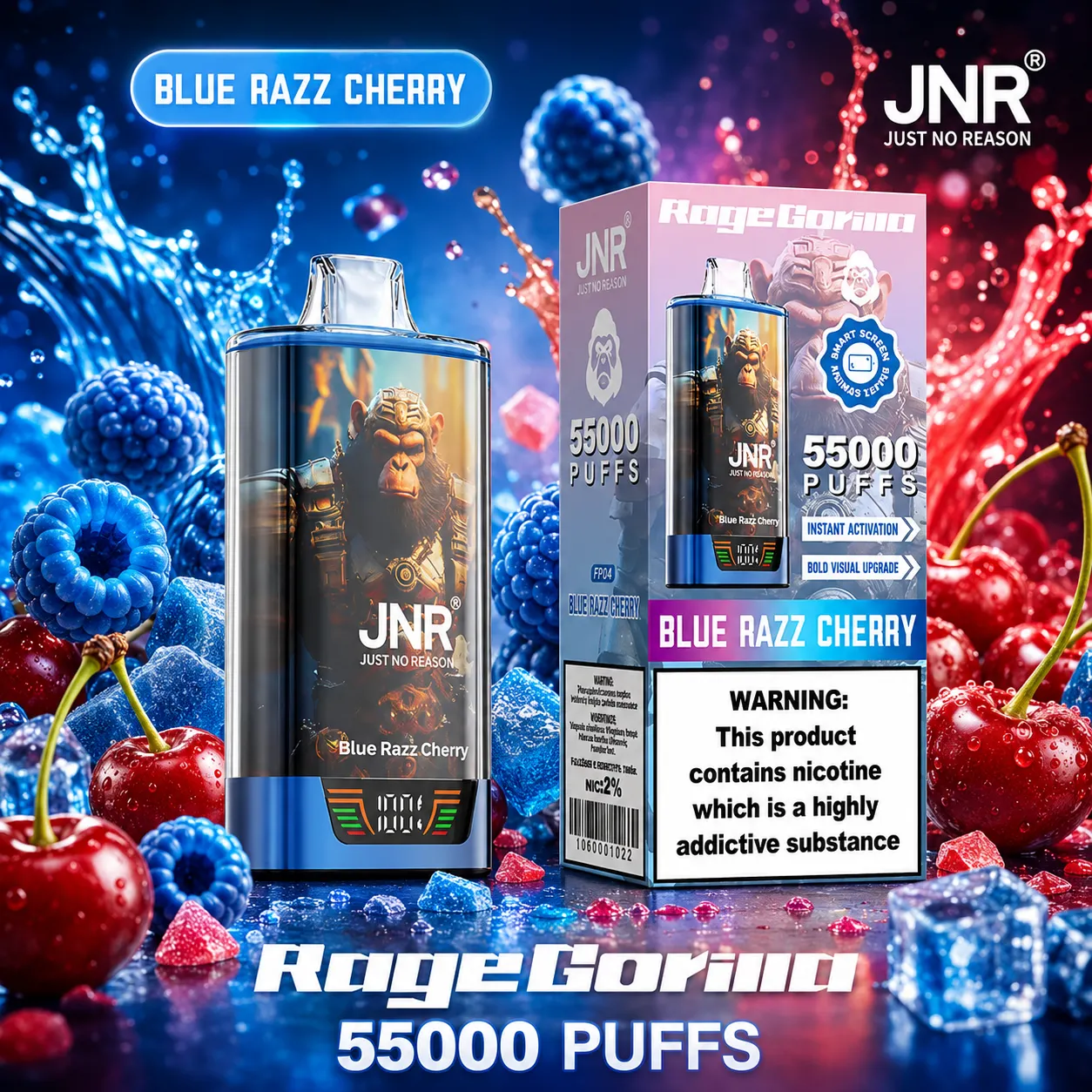 JNR Rage Gorilla Vape | 55000 Puffs (50 PCS) - immagine 3