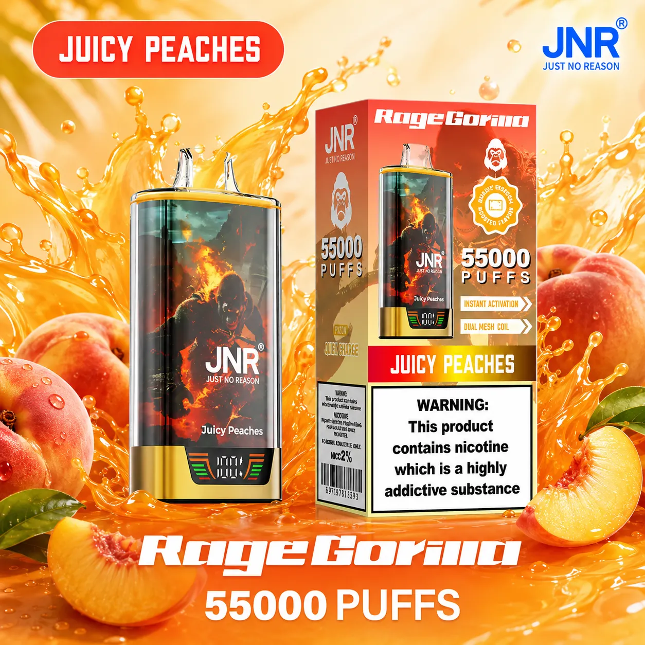 JNR Rage Gorilla Vape | 55000 Puffs (50 PCS) - immagine 7