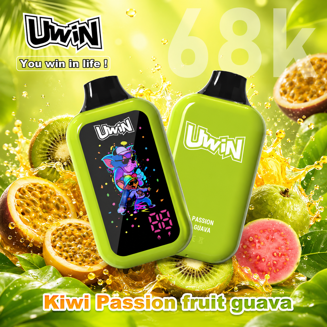 Uwin digital box 68K Vape | 68000 Puffs - immagine 5
