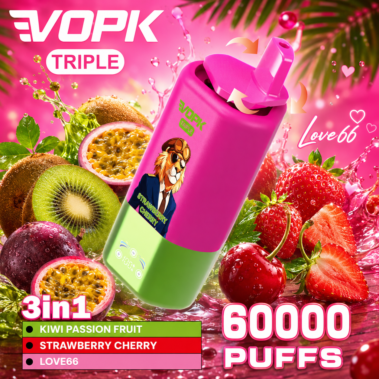 VOPK Triple 3 in 1 60K Vape | 60000 Puffs - immagine 2