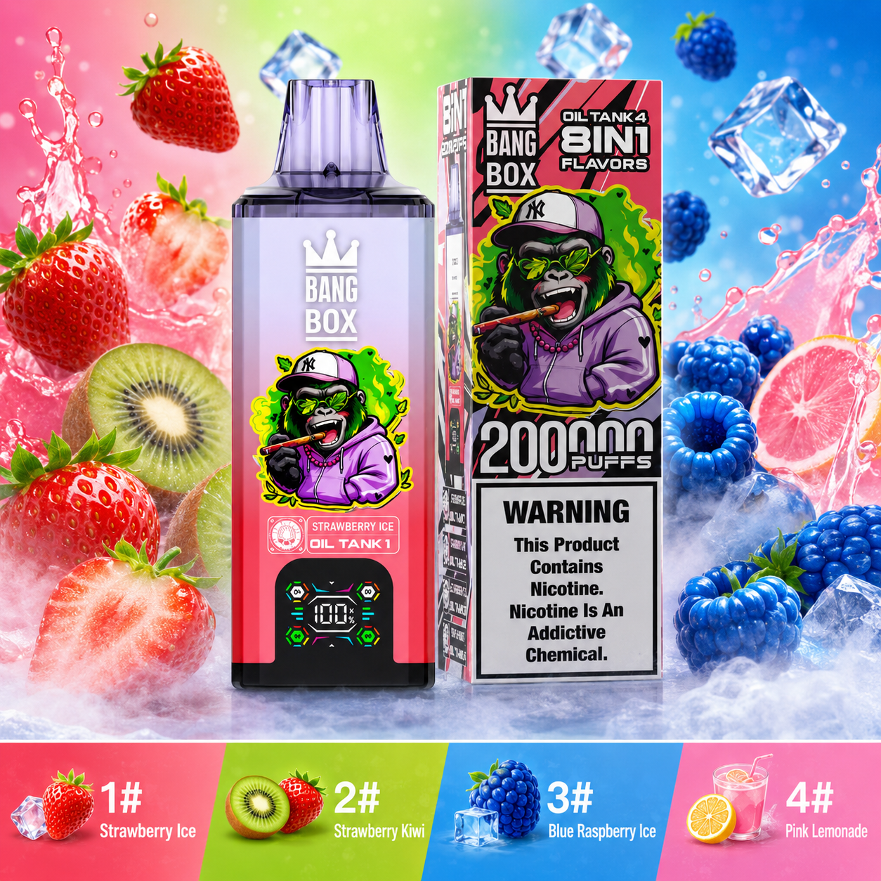 Bang Box 8-in-1 200K Vape | 200000 Puffs Original - immagine 4