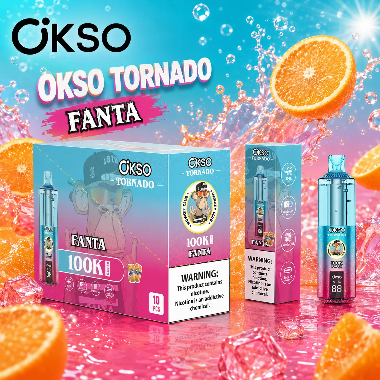 OKSO Tornado 100K Disposable Vape(10PCS) - immagine 2