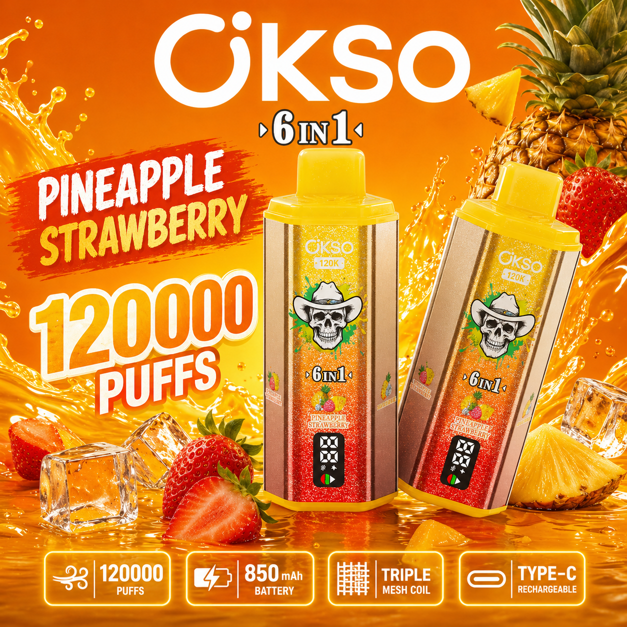 OKSO 6in1 120K Vape | 120000 Puffs(10PCS) - immagine 2