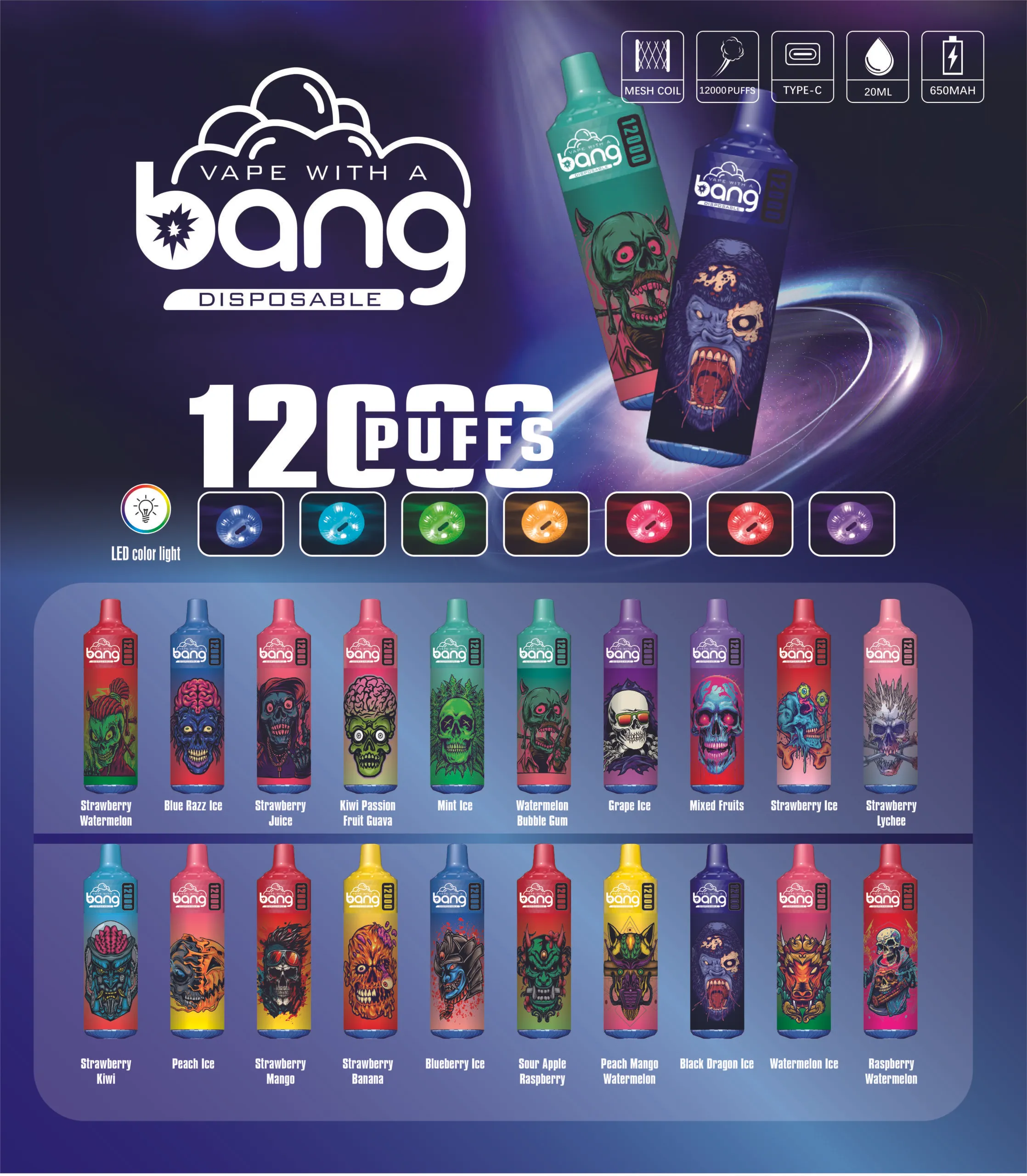Bang 12000 Puffs Disposable Vape (10PCS)EU - immagine 2