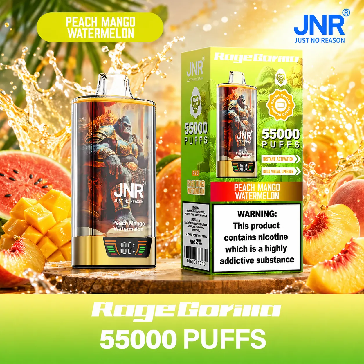 JNR Rage Gorilla Vape | 55000 Puffs (50 PCS) - immagine 17