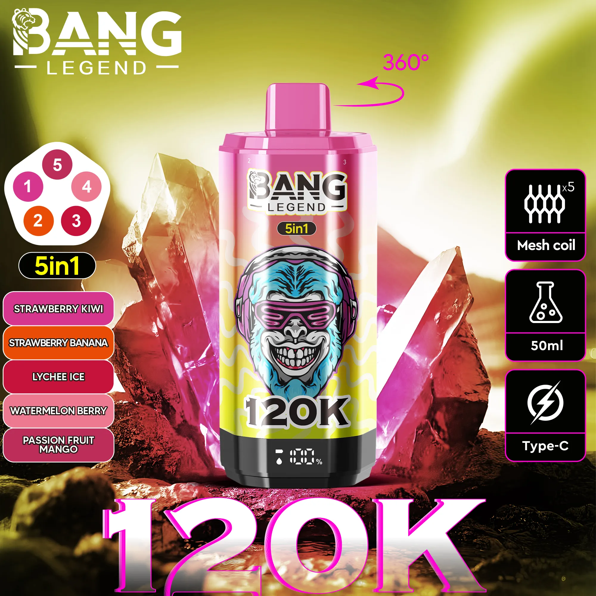 Bang Legend 120000 120K Puffs 5 in 1 (10PCS)EU - immagine 13