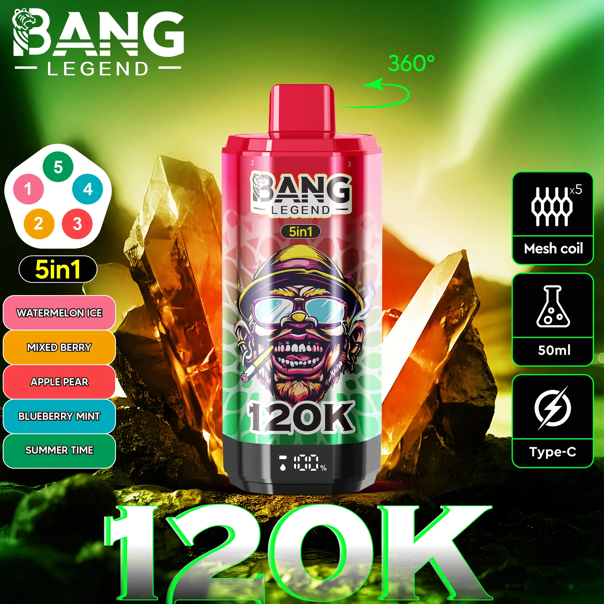 Bang Legend 120000 120K Puffs 5 in 1 (10PCS)EU - immagine 8