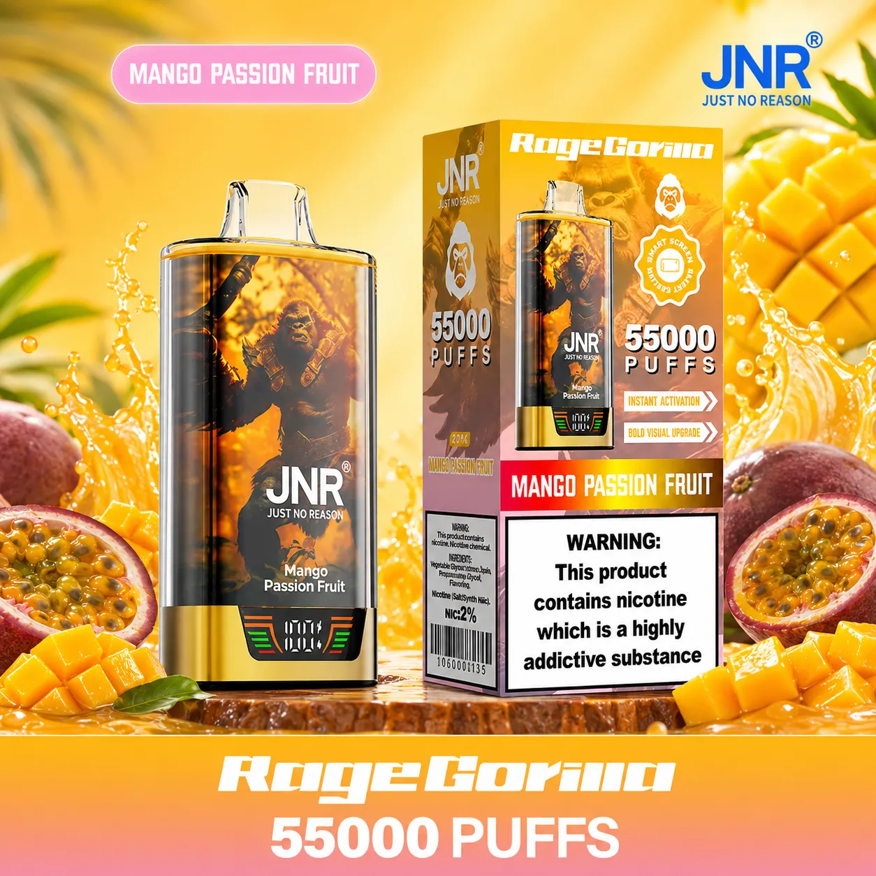 JNR Rage Gorilla Vape | 55000 Puffs (50 PCS) - immagine 15