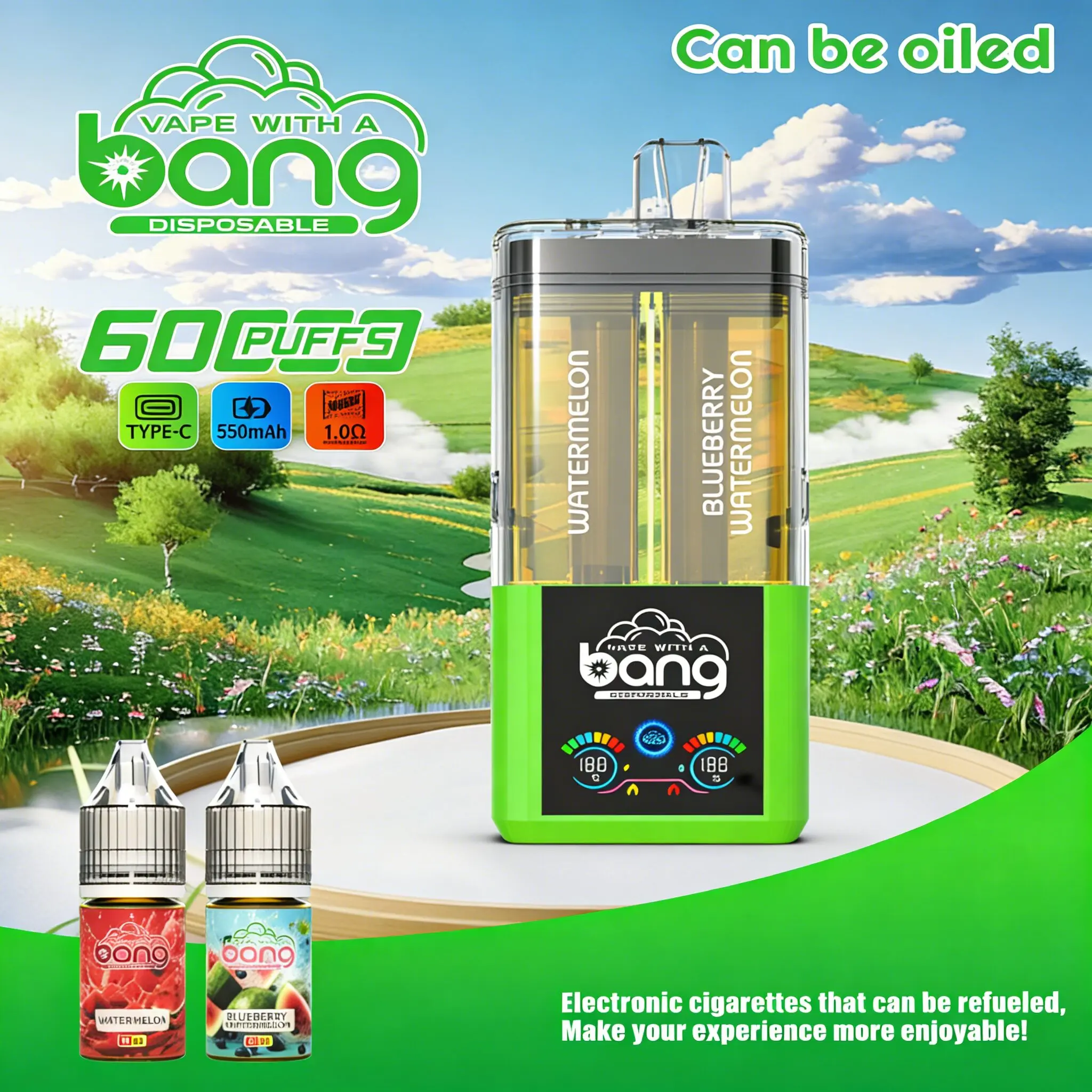 Bang Dual Refillable Oil 60K Vape | 60000 Puffs - immagine 16