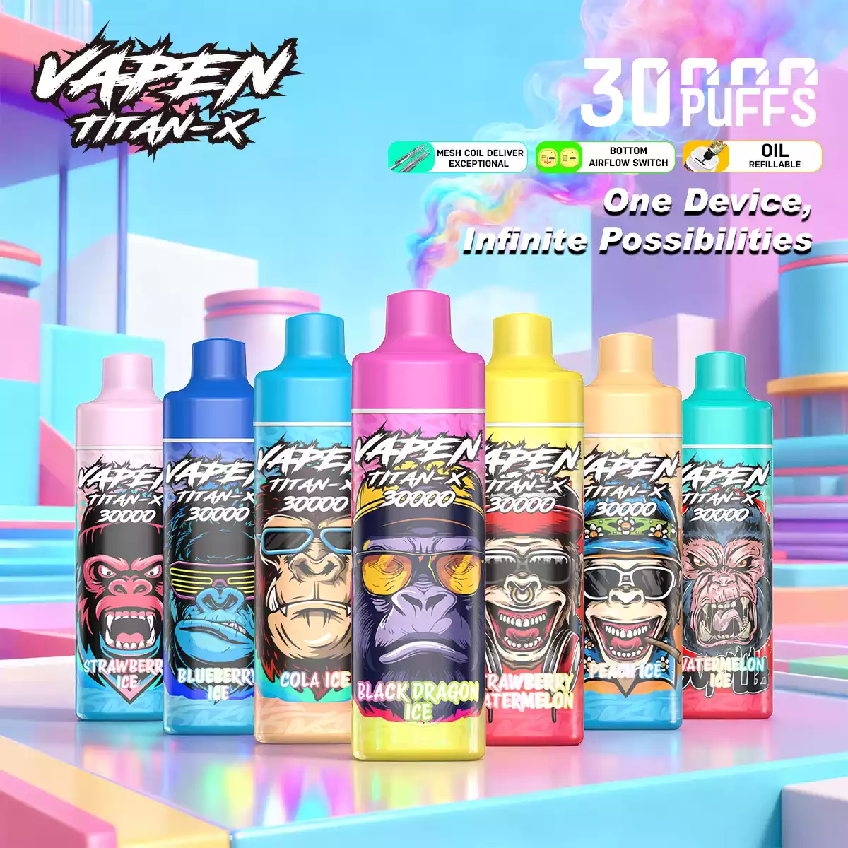 VAPEN TITAN-X 30000PUFFS(50 PCS)EU - immagine 18