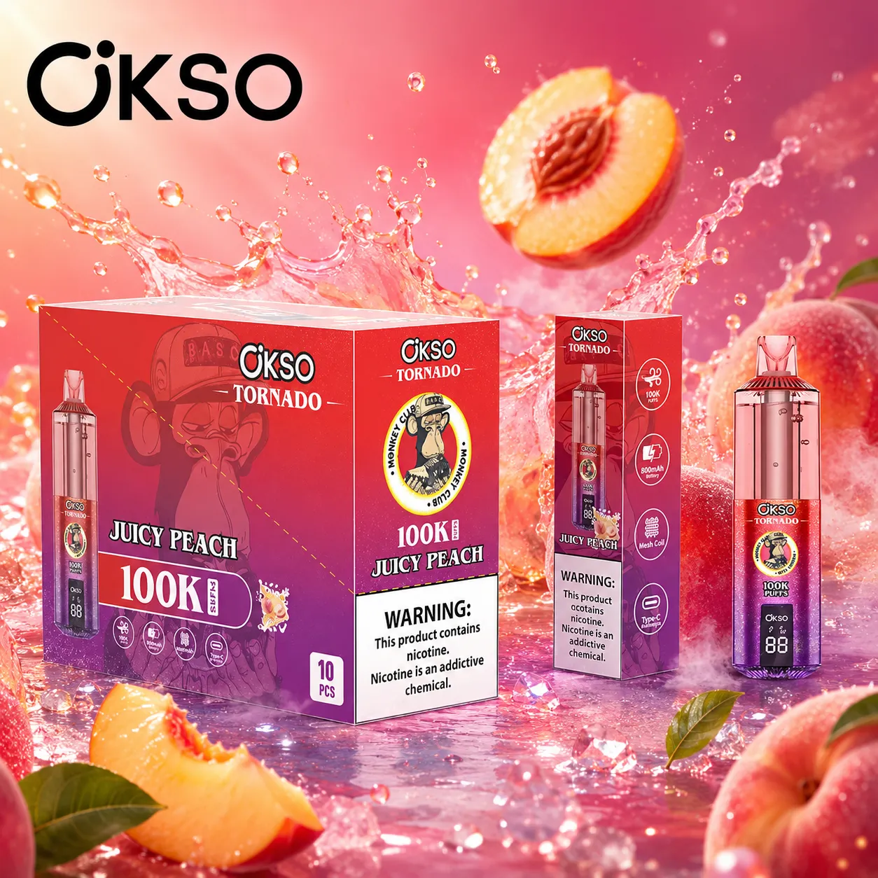 OKSO Tornado 100K Disposable Vape(10PCS) - immagine 6
