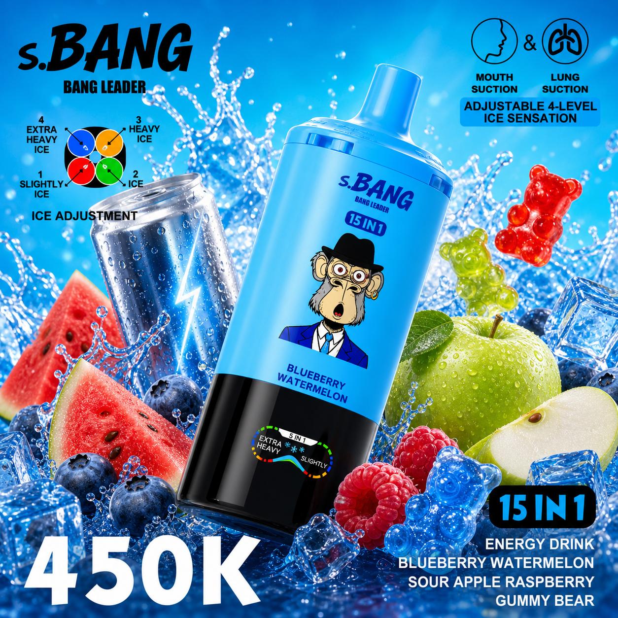 Bang Leader 450K - 450,000 Puffs 15-in-1 Flavor System - immagine 4