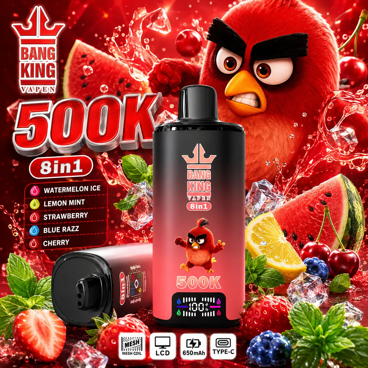 【New Arrive】Bang King 500K:8-in-1 Flavors Vape - immagine 13