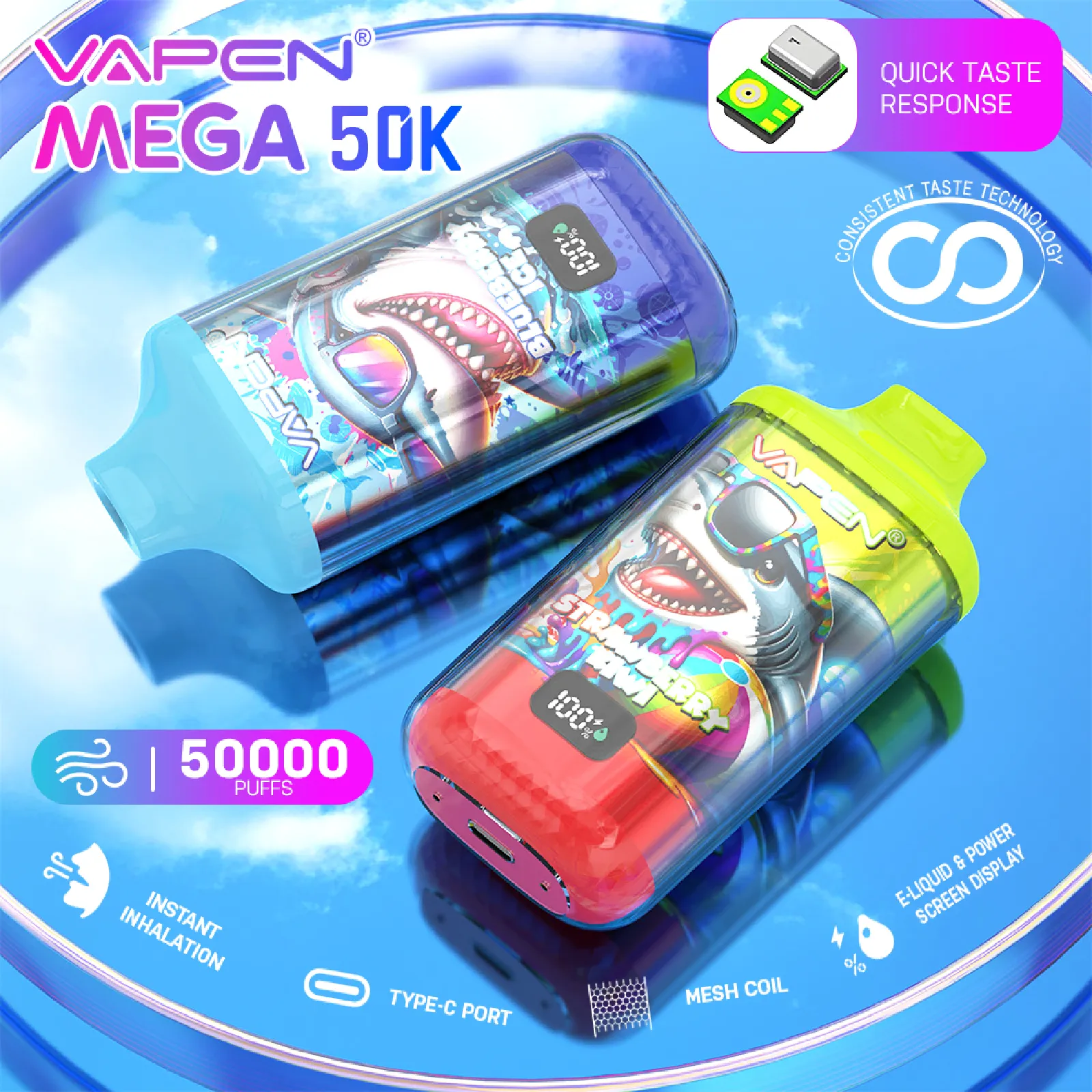 Vapen Mega 50K – Wholesale Vape Europe (50PCS)EU