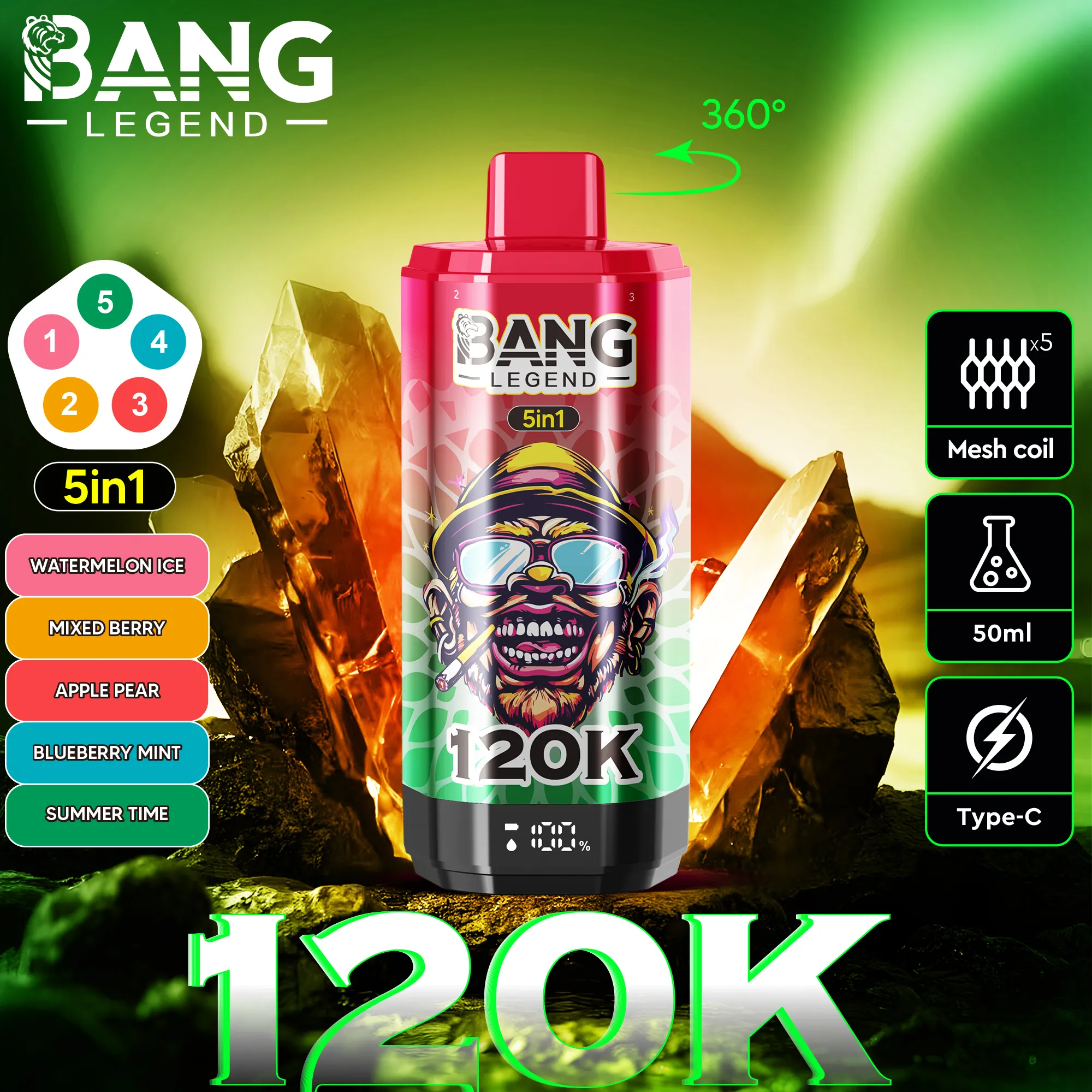 Bang Legend 120000 120K Puffs 5 in 1 (10PCS)EU - immagine 7