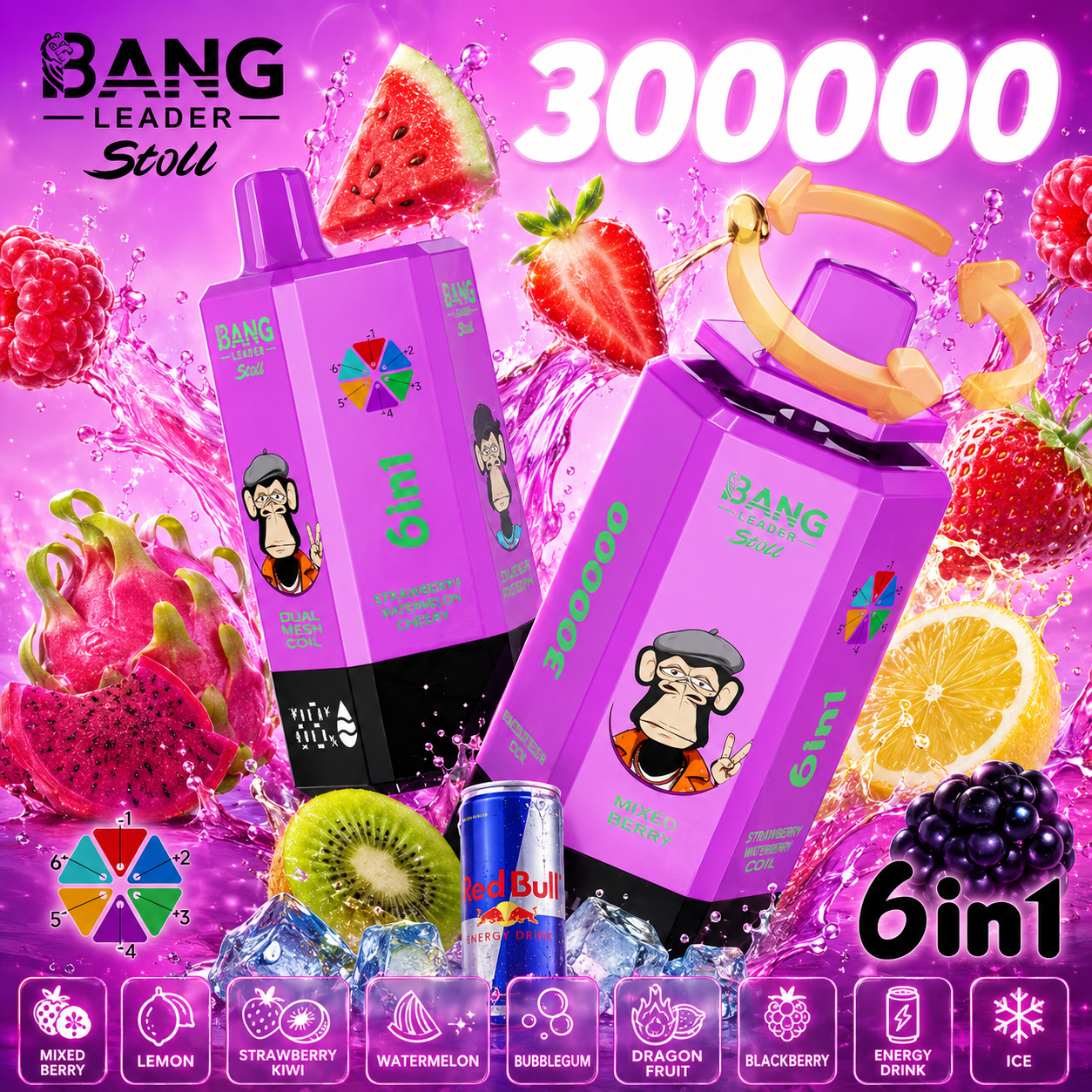 Bang Leader Stoll 300K 6-in-1 Vape | 300000 Puffs(10PCS) - immagine 10