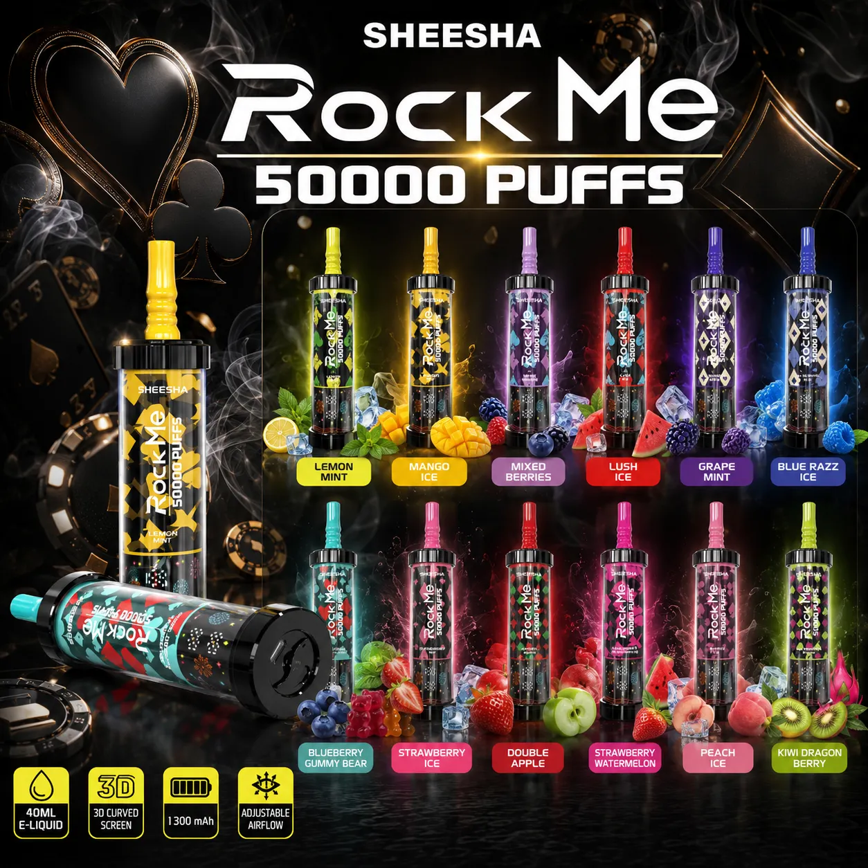 ROCKME SHEESHA 50K Vape | 50000 Puffs - immagine 2