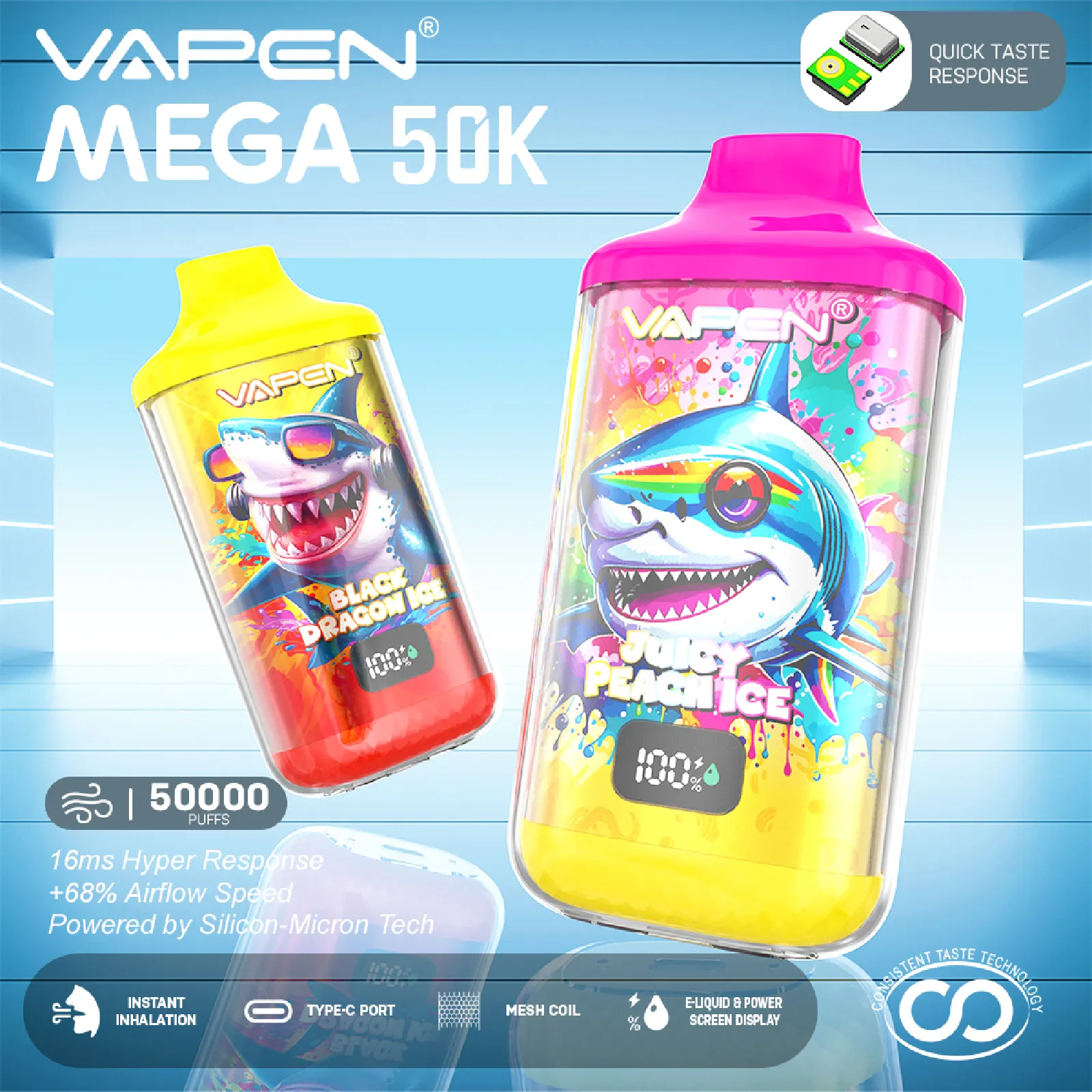 Vapen Mega 50K – Wholesale Vape Europe (50PCS)EU - immagine 9