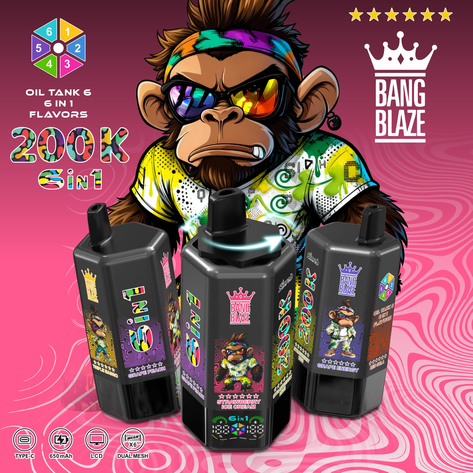 Bang Blaze 200000 200K Puffs(10PCS)EU - immagine 11