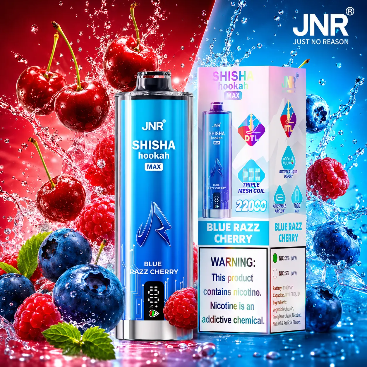 JNR Shisha Max Vape | 22000 Puffs (50 PCS) - immagine 6