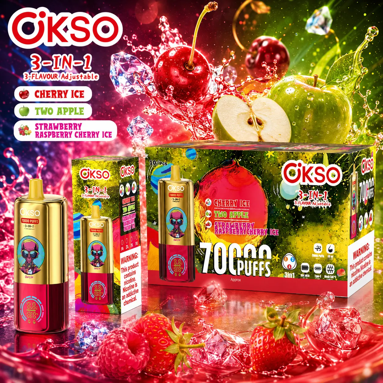 OKSO 3in1 70K Disposable Vape - immagine 11