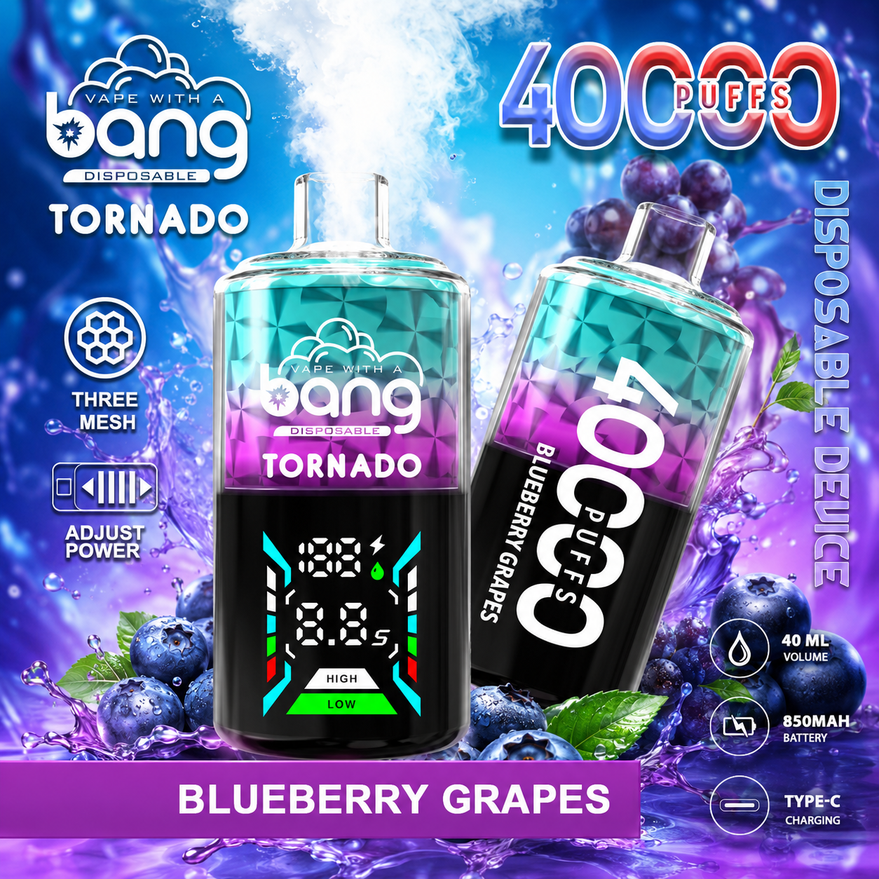 Bang Tornado 40K Vape | 40000 Puffs - immagine 3
