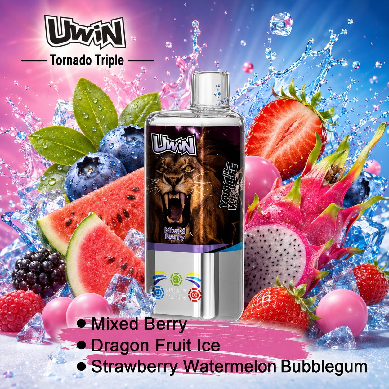 Uwin Tornado Triple 3 in 1 60K Vape | 60000 Puffs - immagine 3