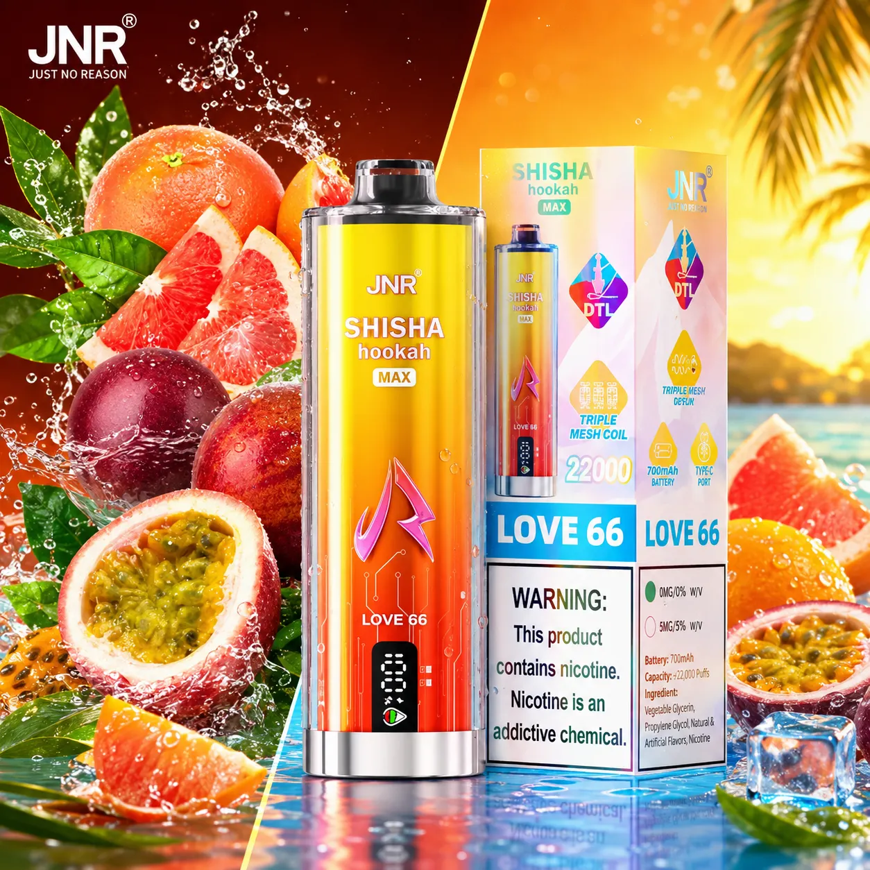 JNR Shisha Max Vape | 22000 Puffs (50 PCS) - immagine 11