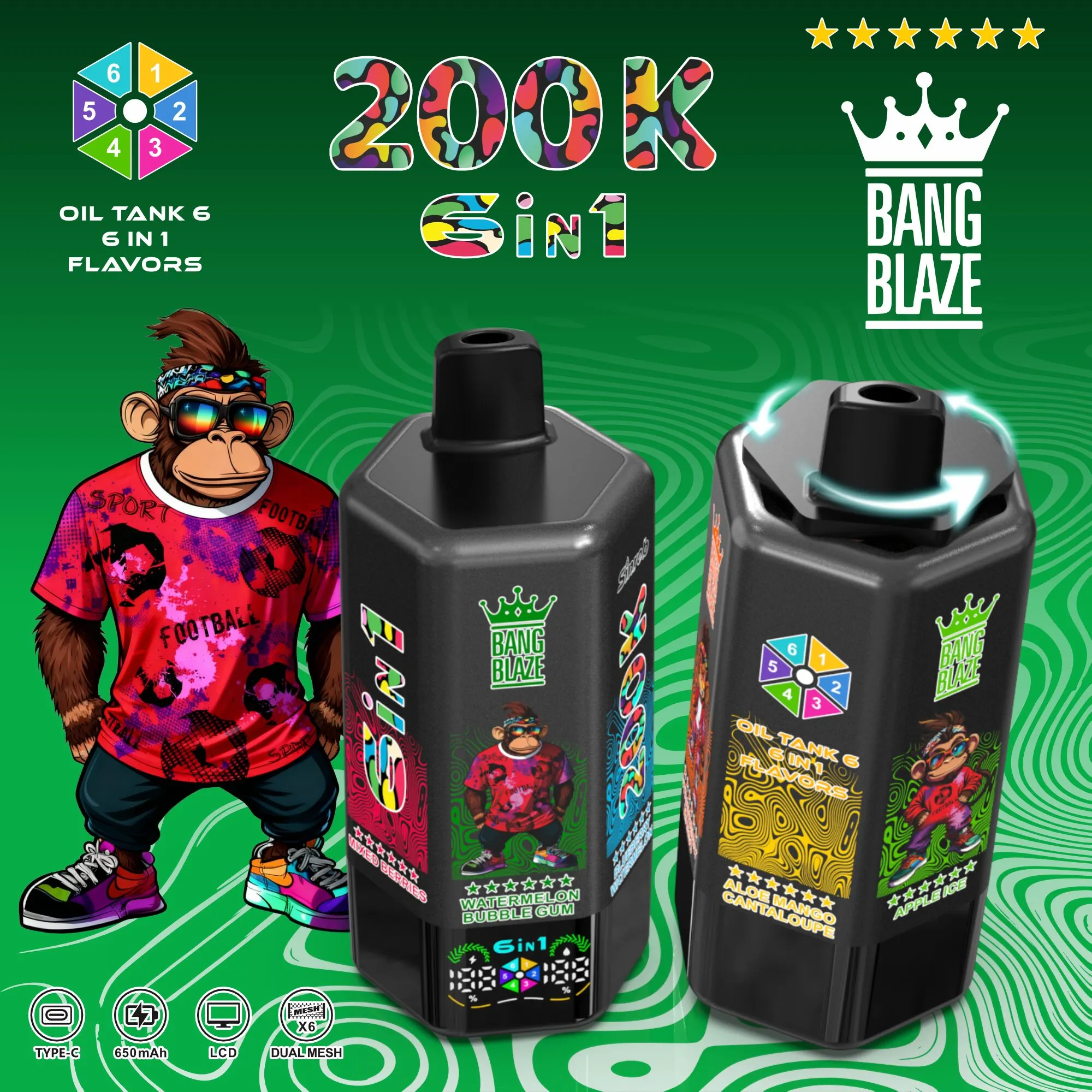 Bang Blaze 200000 200K Puffs(10PCS)EU - immagine 2