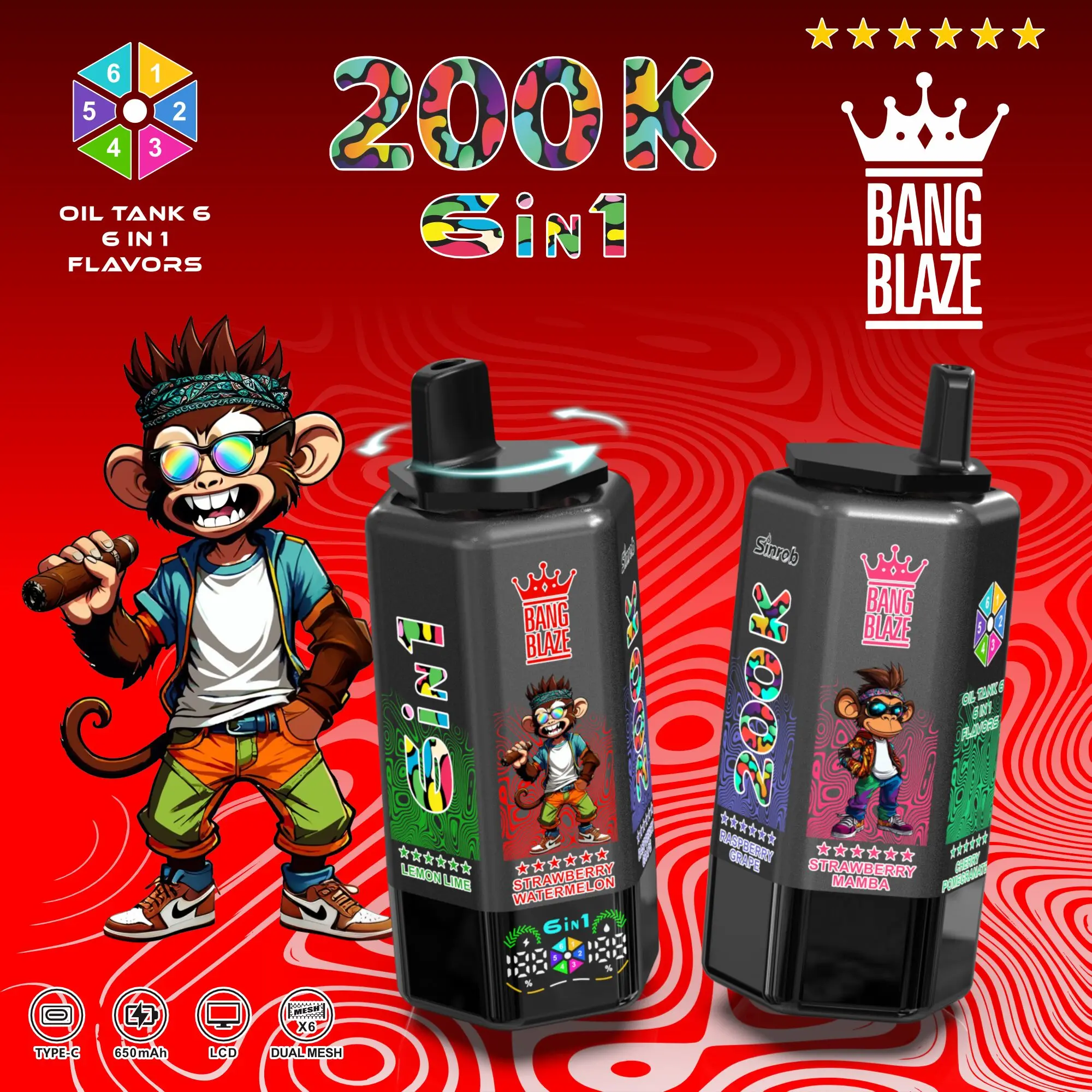 Bang Blaze 200000 200K Puffs(10PCS)EU - immagine 8