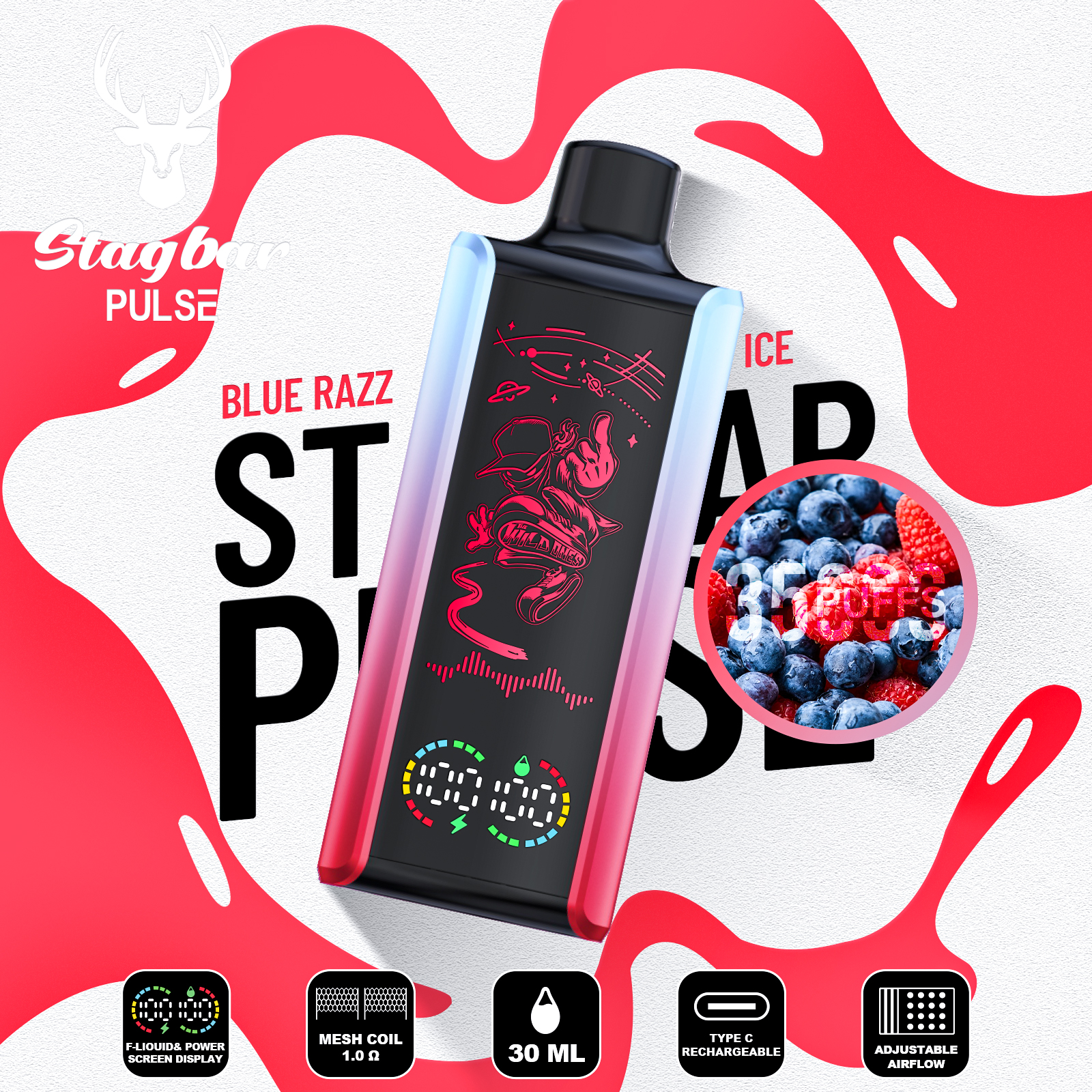 stag bar Pulse 35K Puffs(50PCS)EU - immagine 12